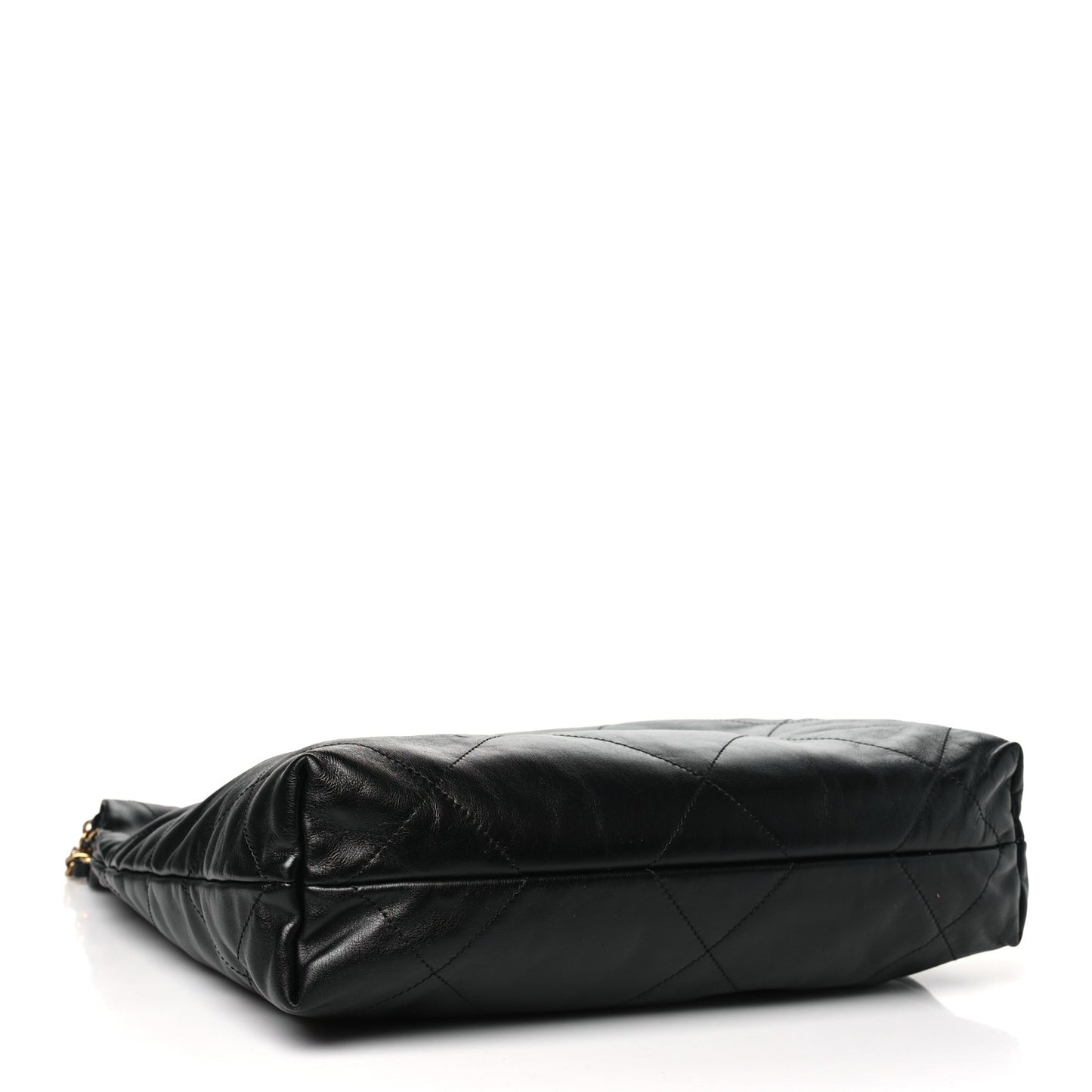 Shiny Calfskin Quilted Small Chanel 22 Black
