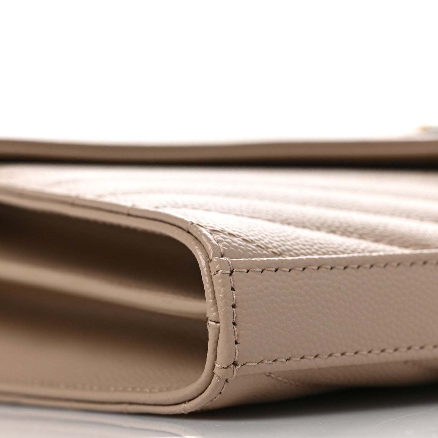 Grain De Poudre Matelasse Chevron Monogram Chain Wallet Fard