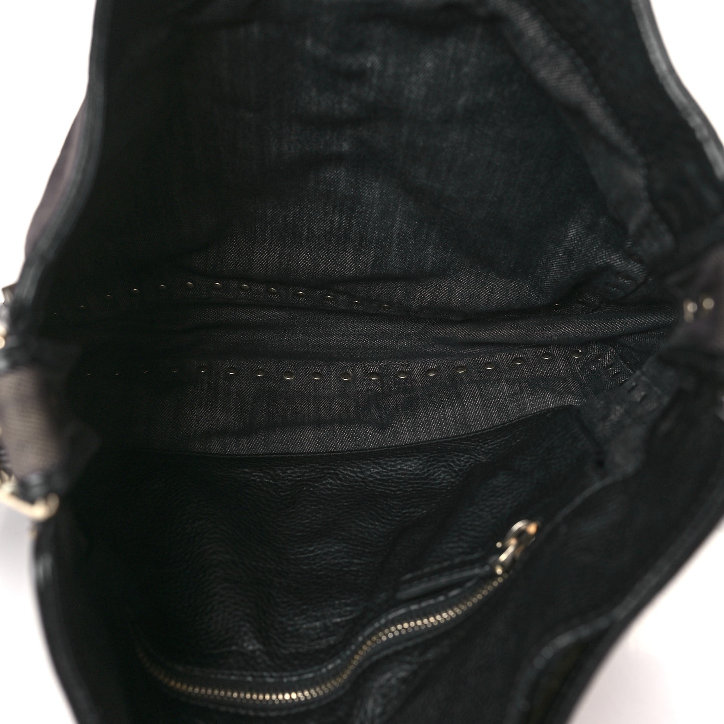 Denim Small Rockstud Flip-Lock Messenger Bag Blue