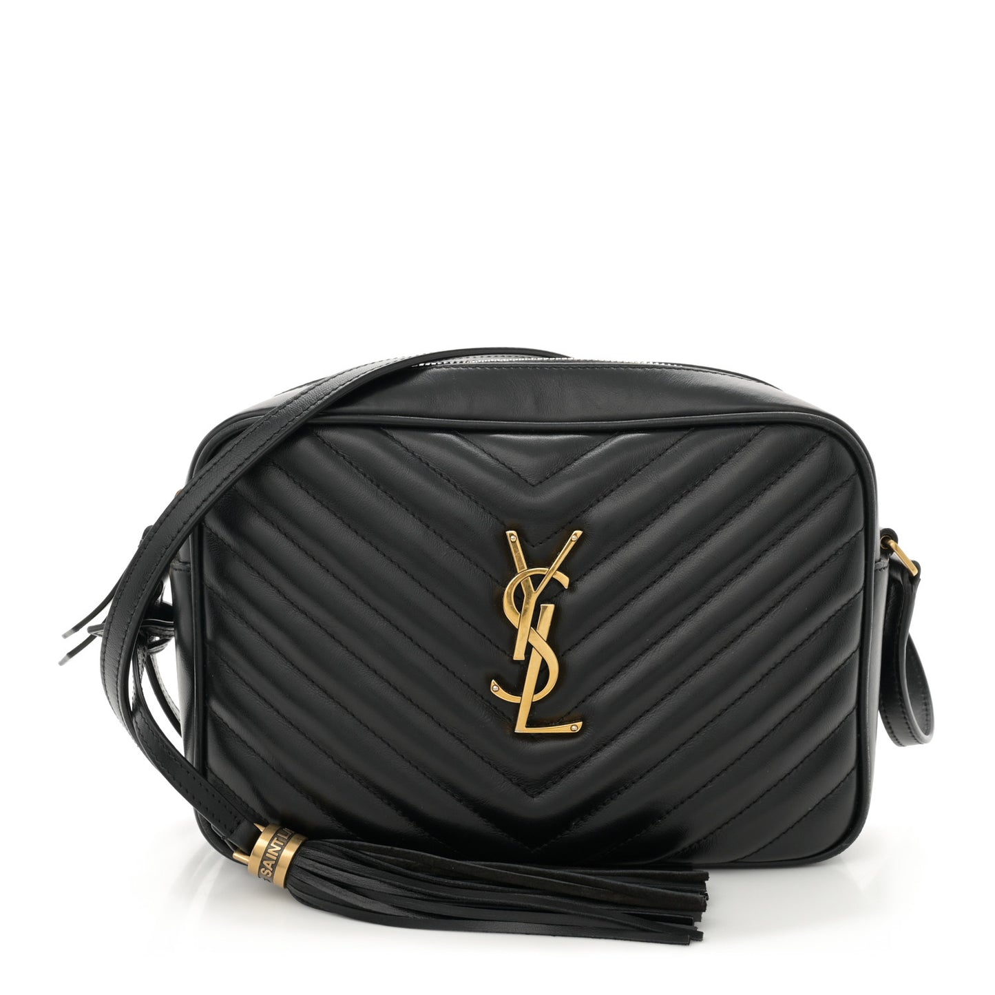 Calfskin Matelasse Monogram Lou Camera Bag Black