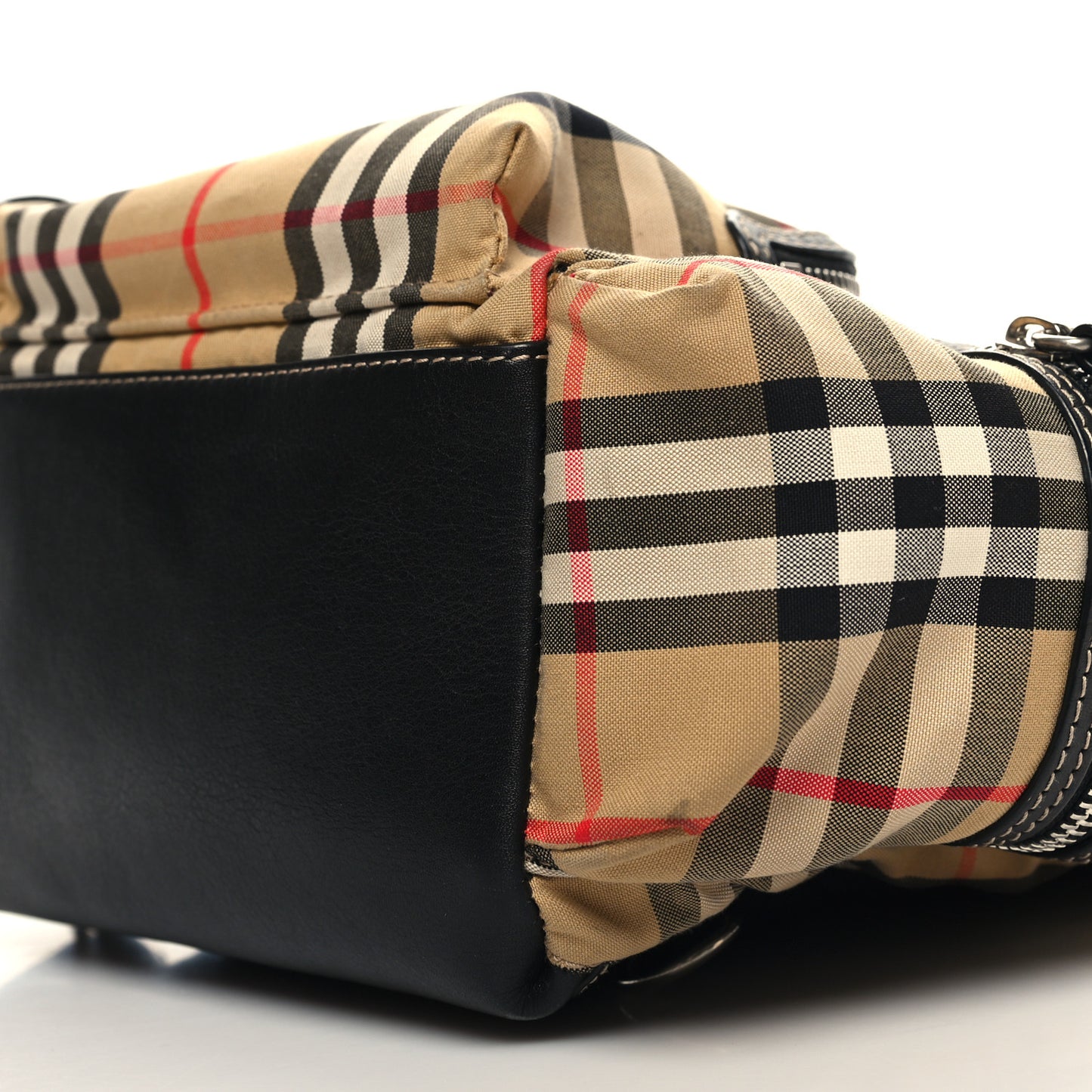 Vintage Check Small Rucksack Backpack Antique Yellow