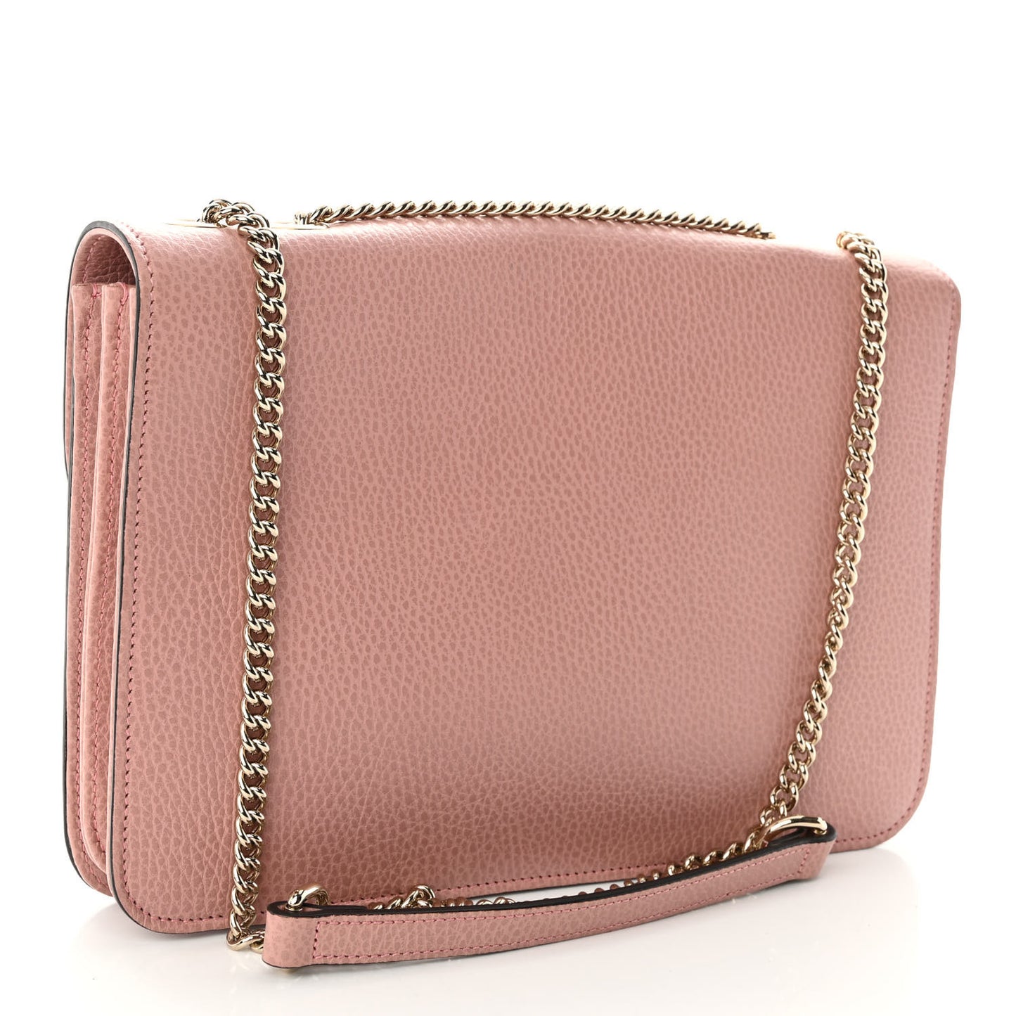 Dollar Calfskin Interlocking G Shoulder Bag Soft Pink