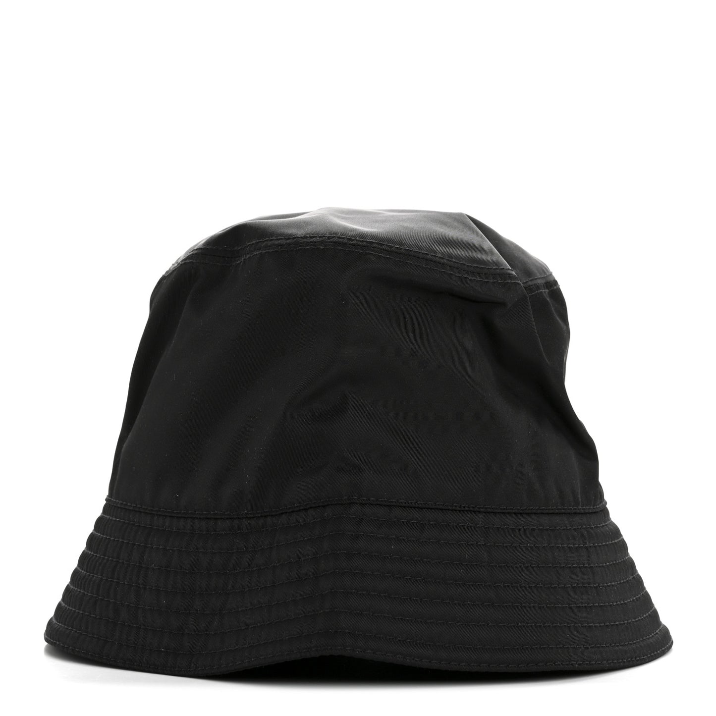 Re-Nylon Metal Triangle Logo Womens Bucket Hat M Black