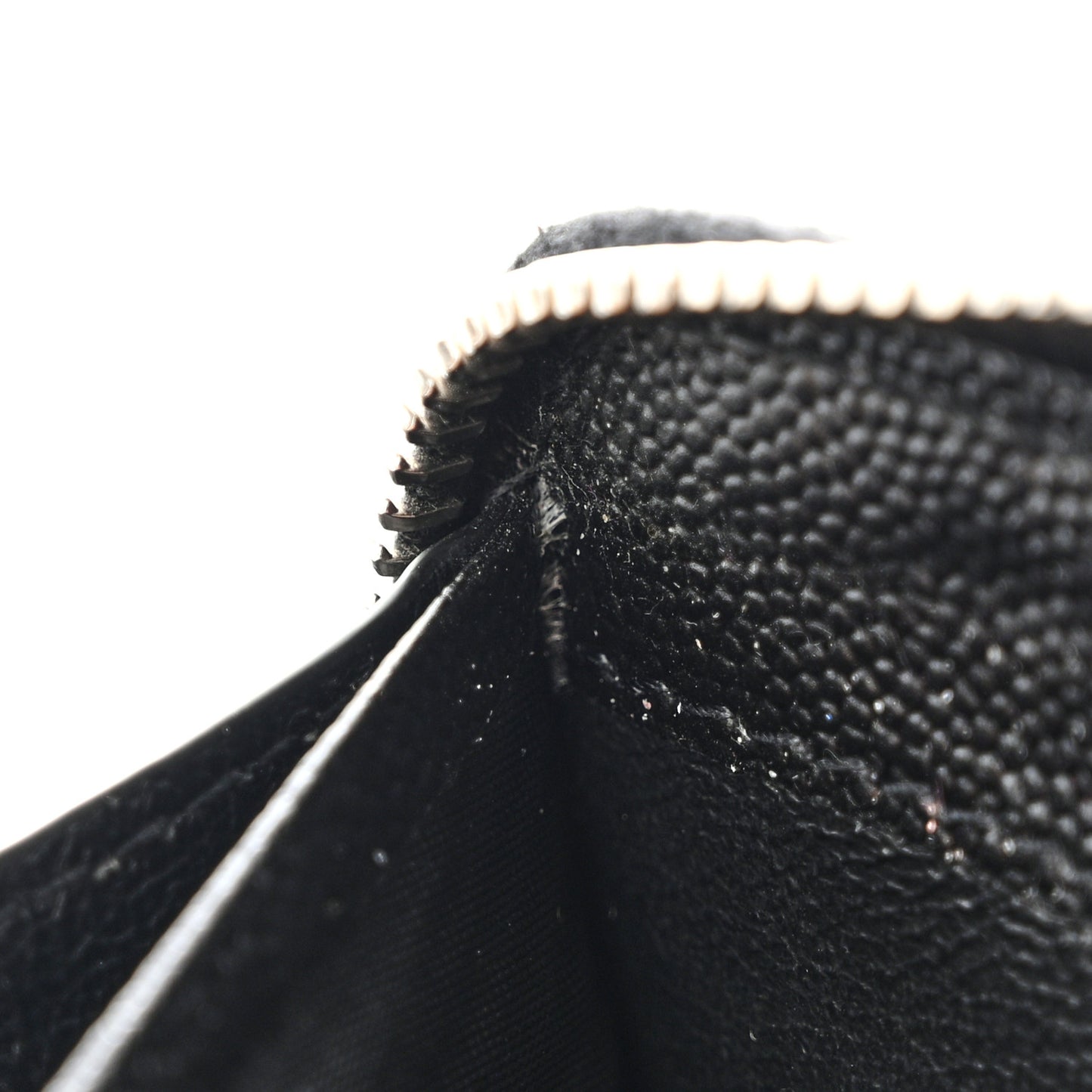 Grain De Poudre Matelasse Chevron Monogram Zip Around Wallet Black