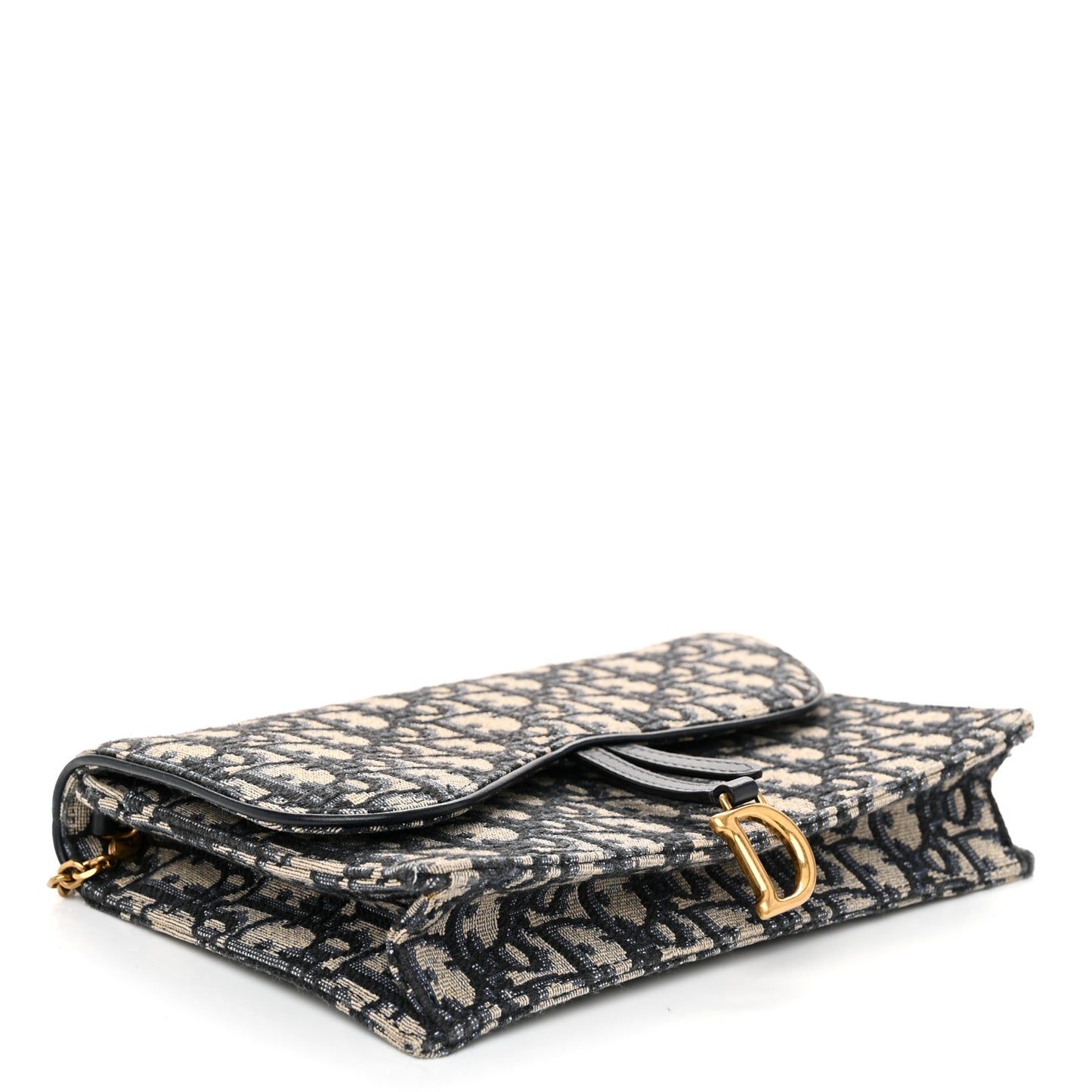 Oblique Saddle Chain Pouch Blue