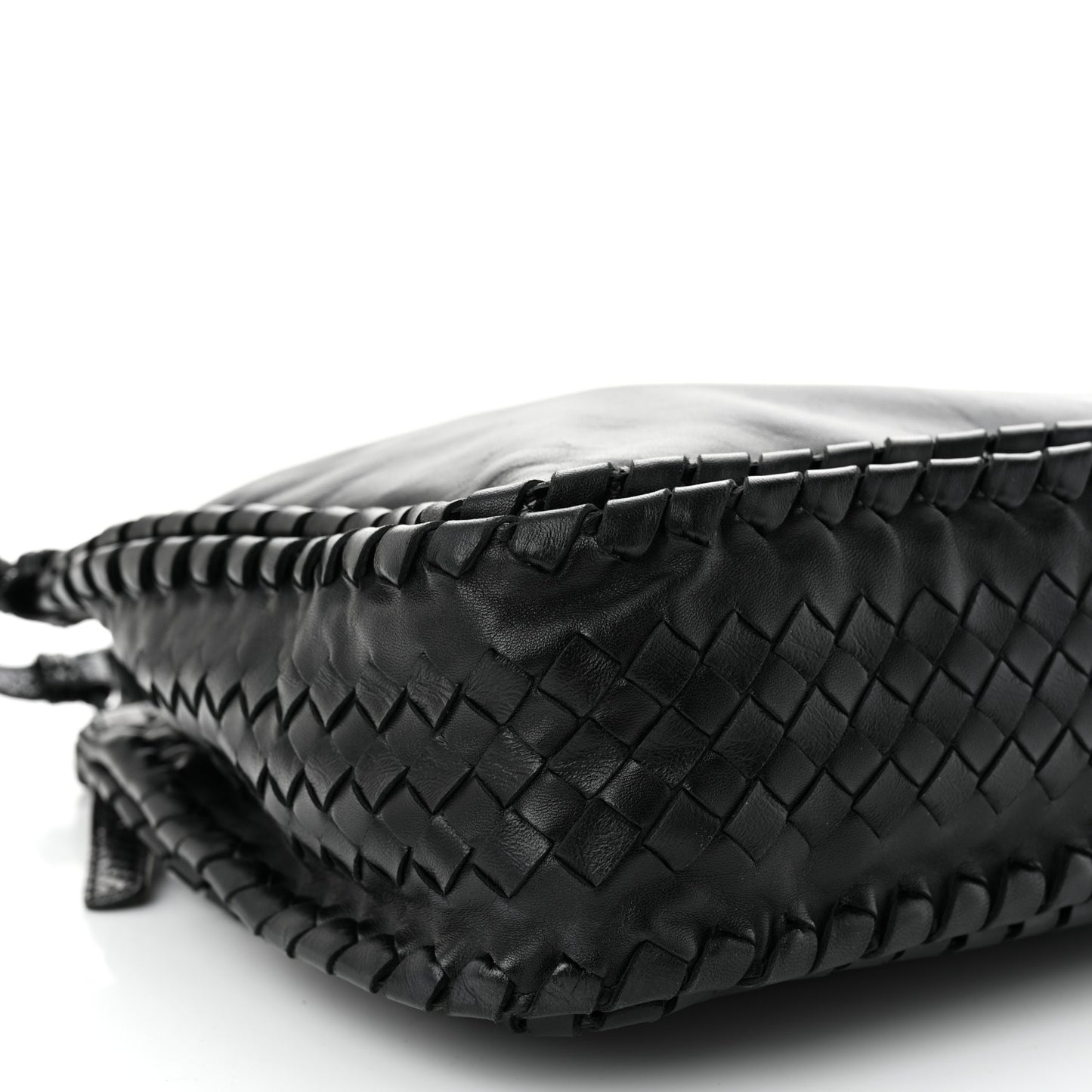 Nappa Intrecciato Snakeskin Hobo Black