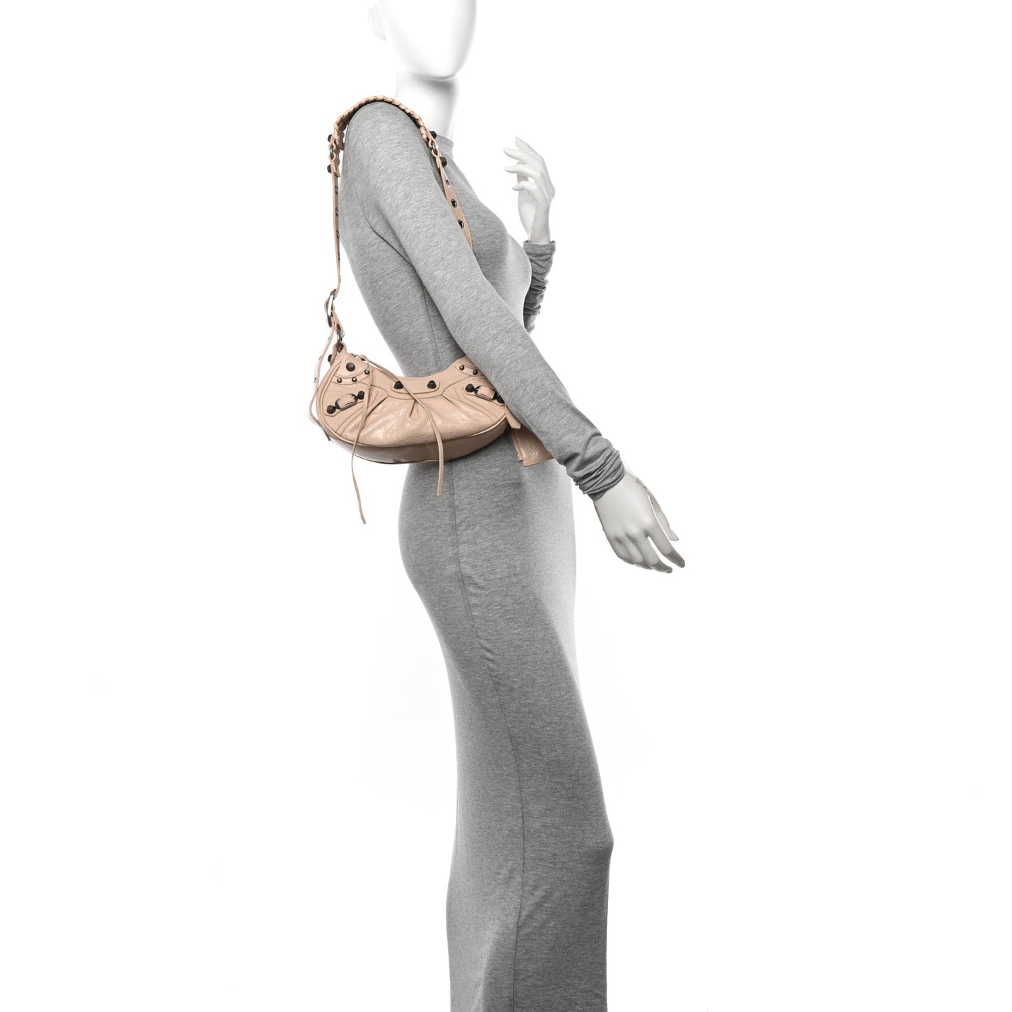 Agneau Arena Le Cagole Shoulder Bag XS Sand Beige