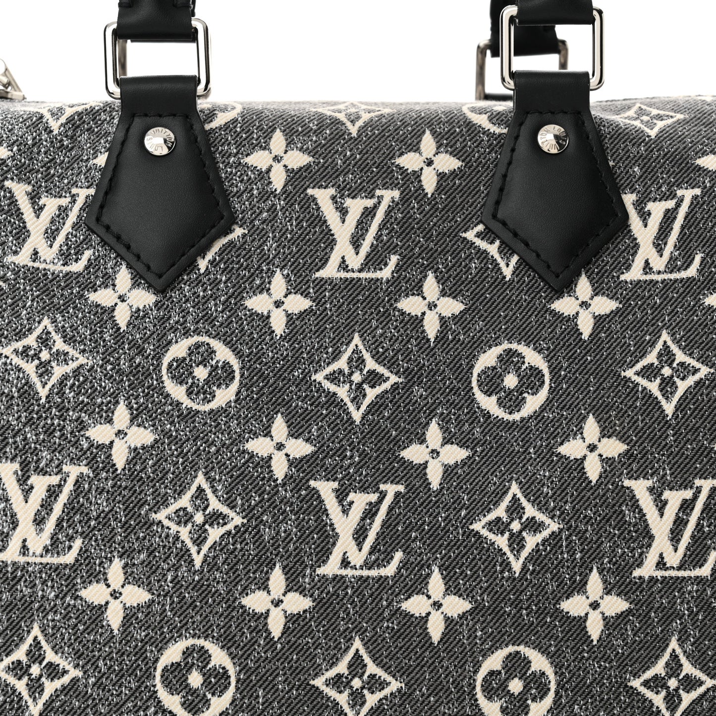 Denim Monogram Jacquard Speedy Bandouliere 25 Black