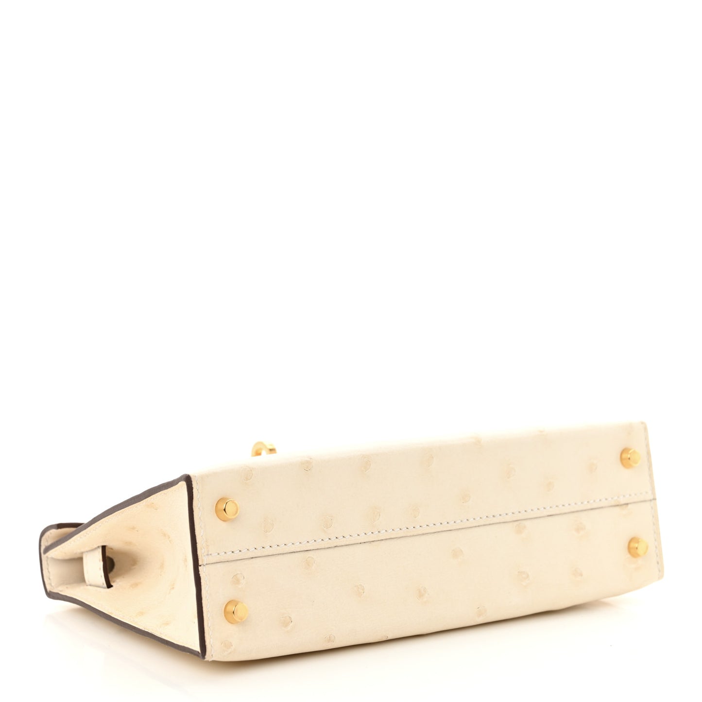 Ostrich Kelly Sellier Mini 20 Nata