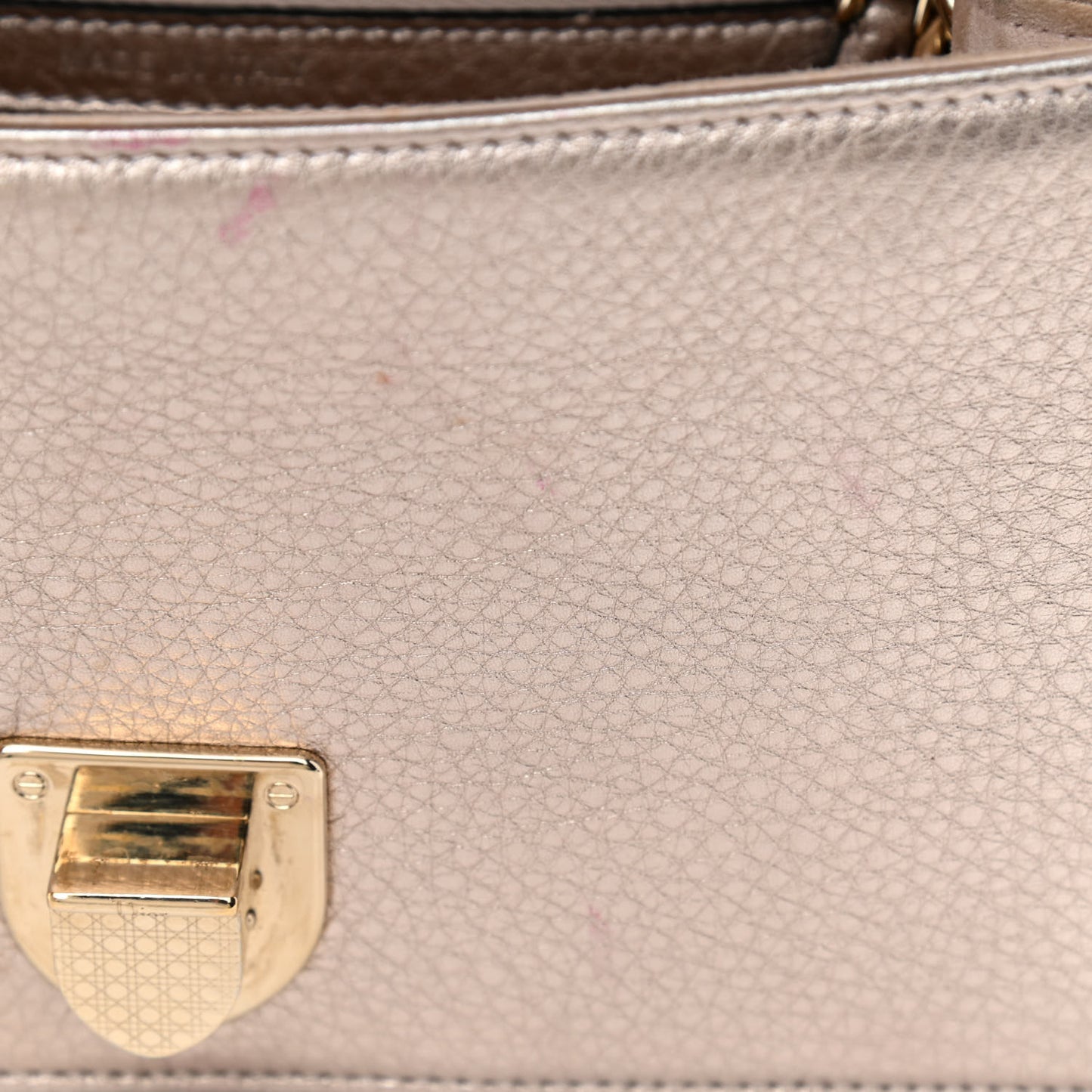 Metallic Grained Calfskin Small Diorama Flap Bag Copper