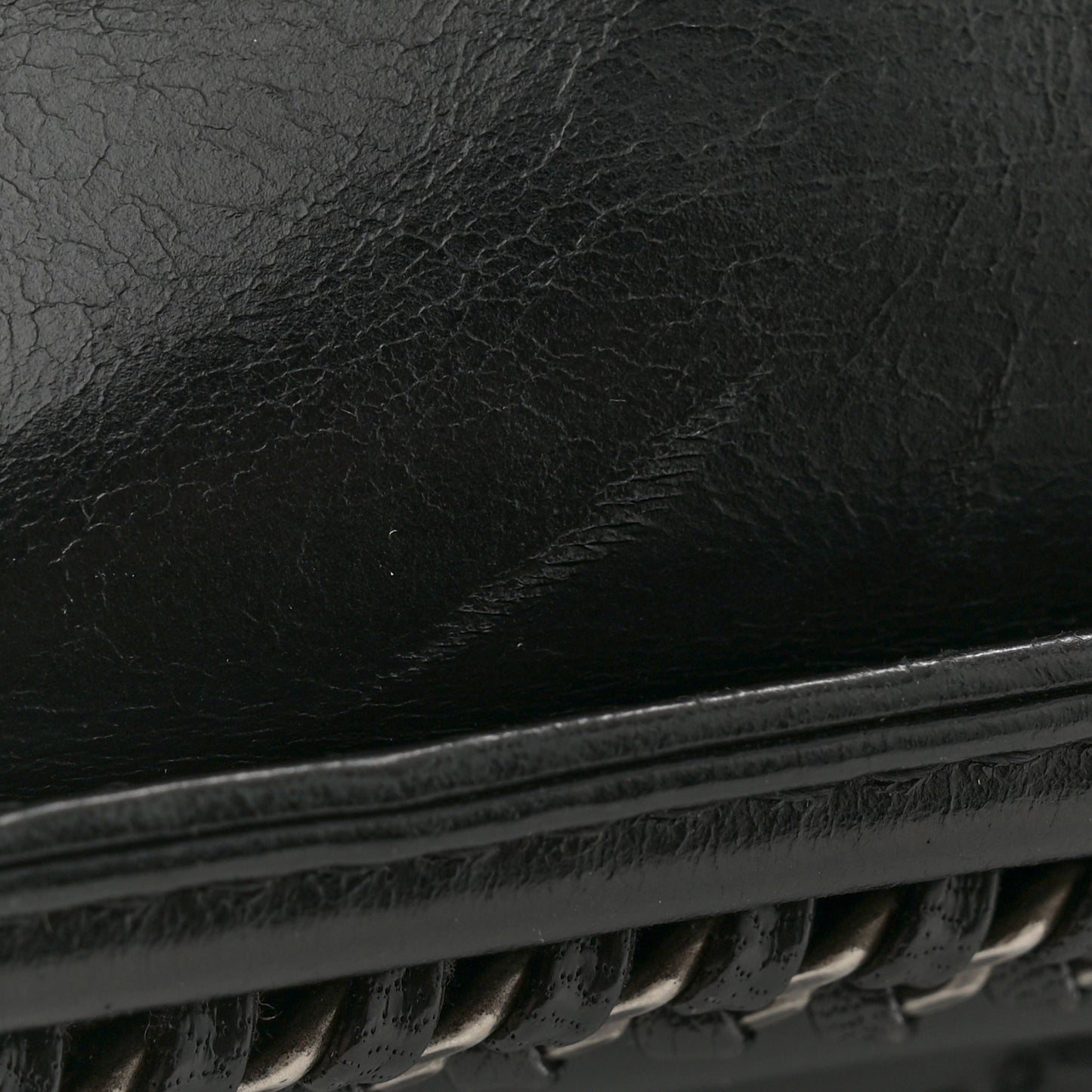 Goatskin Quilted Small Boy Top Handle Flap Black