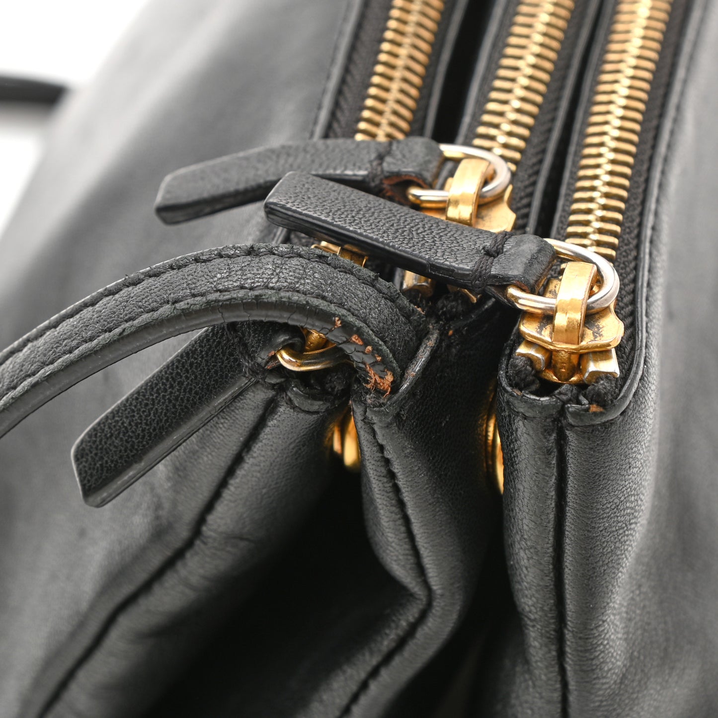 Lambskin Small Trio Crossbody Bag Black