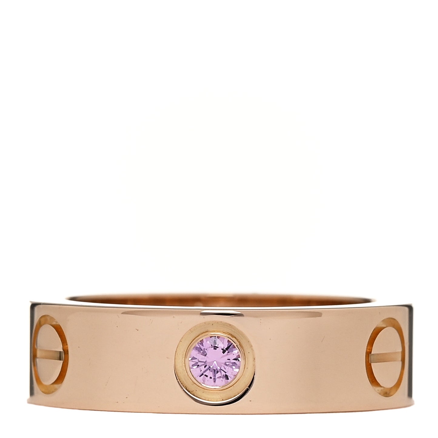 18K Pink Gold Pink Sapphire 5.5mm LOVE Ring 52 6