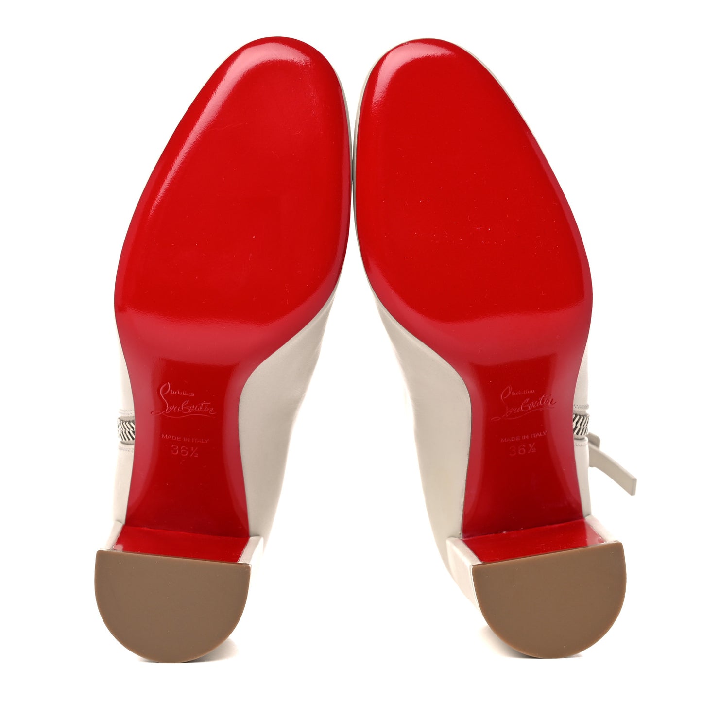 Calfskin Ziptotal 85 Ankle Boots 36.5 White