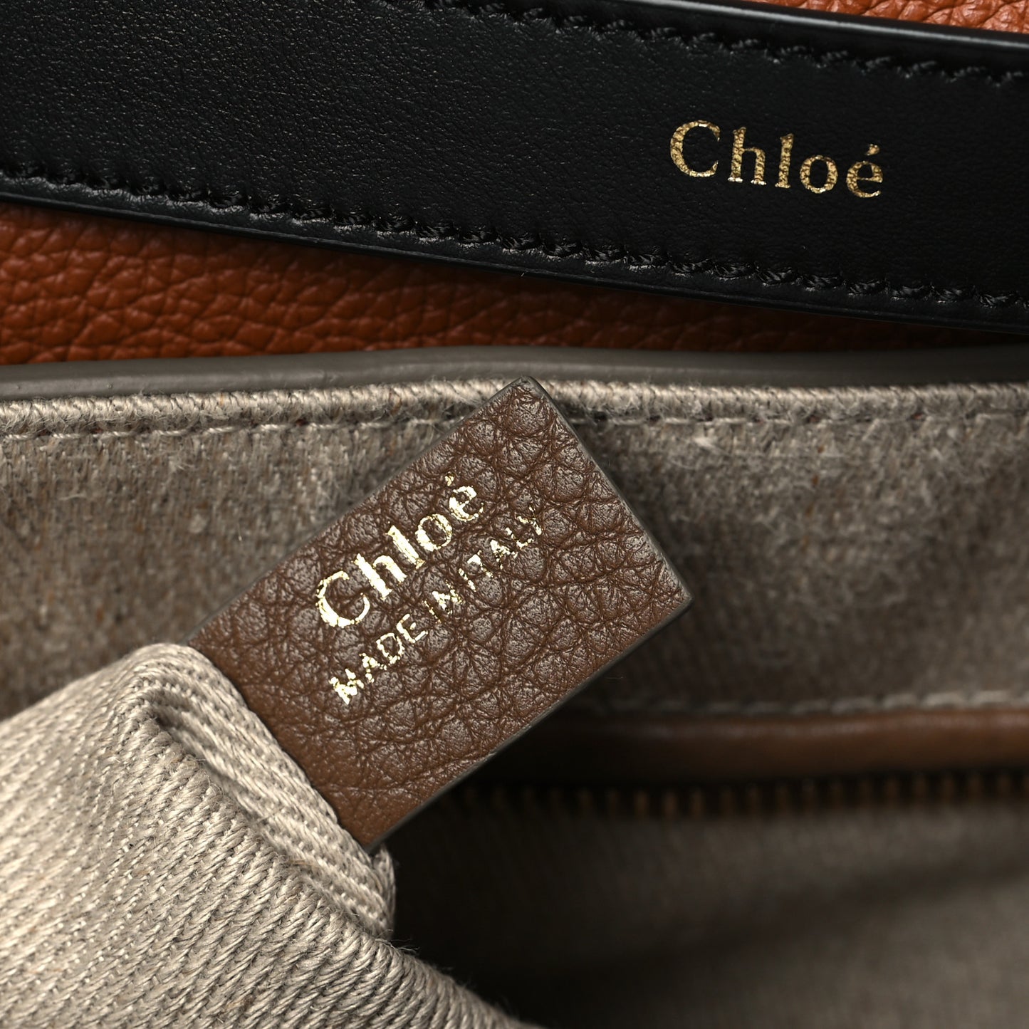 Grained Calfskin Medium Penelope Shoulder Bag Nut