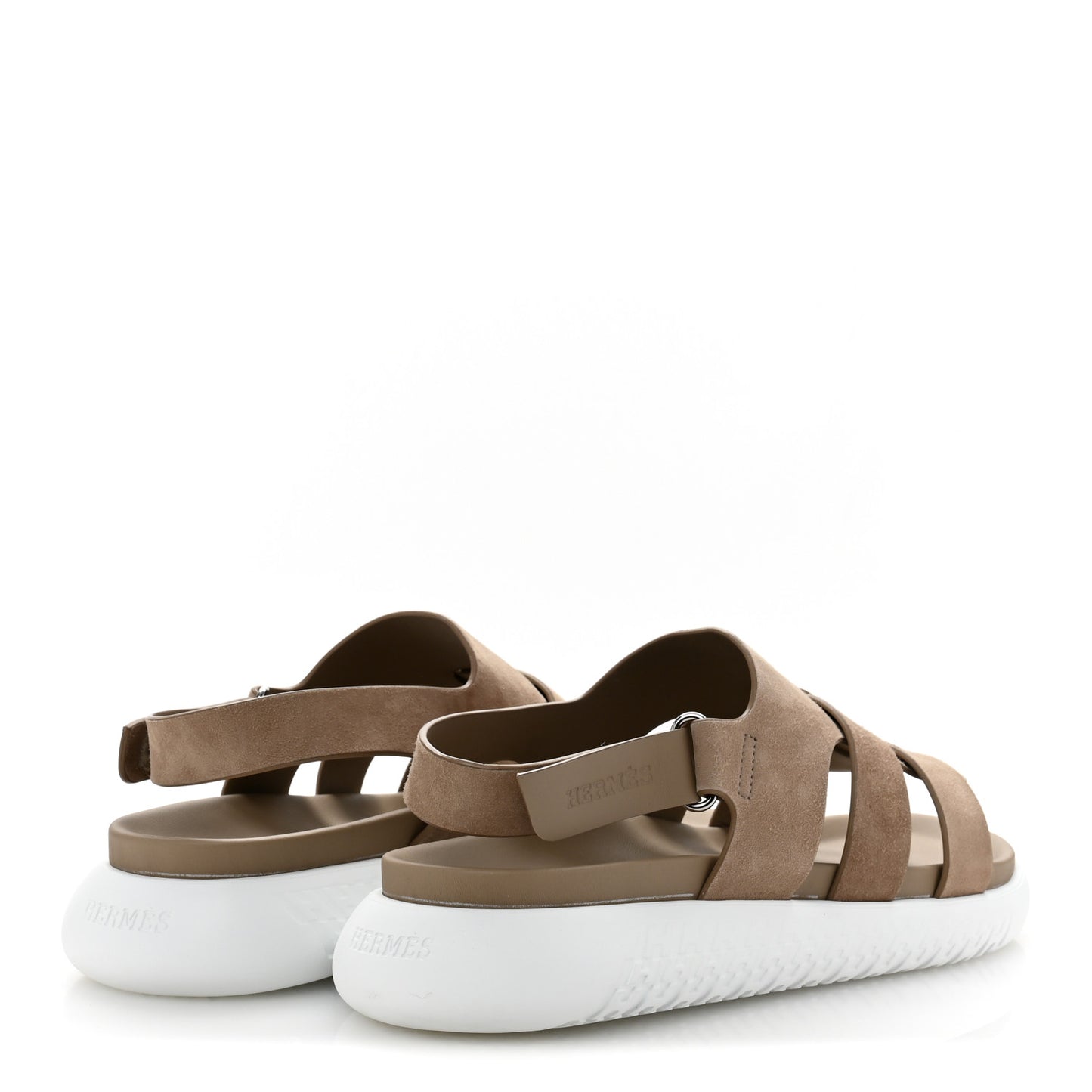 Suede Mens Doha Sandals 43 Taupe