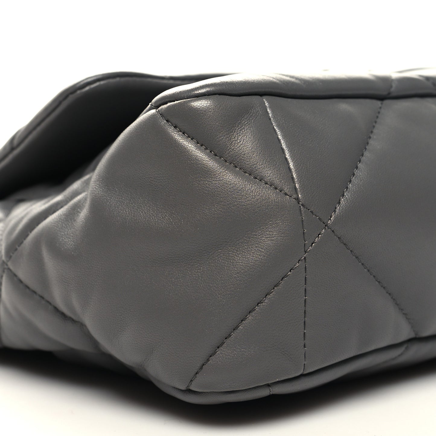 Lambskin Quilted Large Chanel 19 Flap Dark Grey