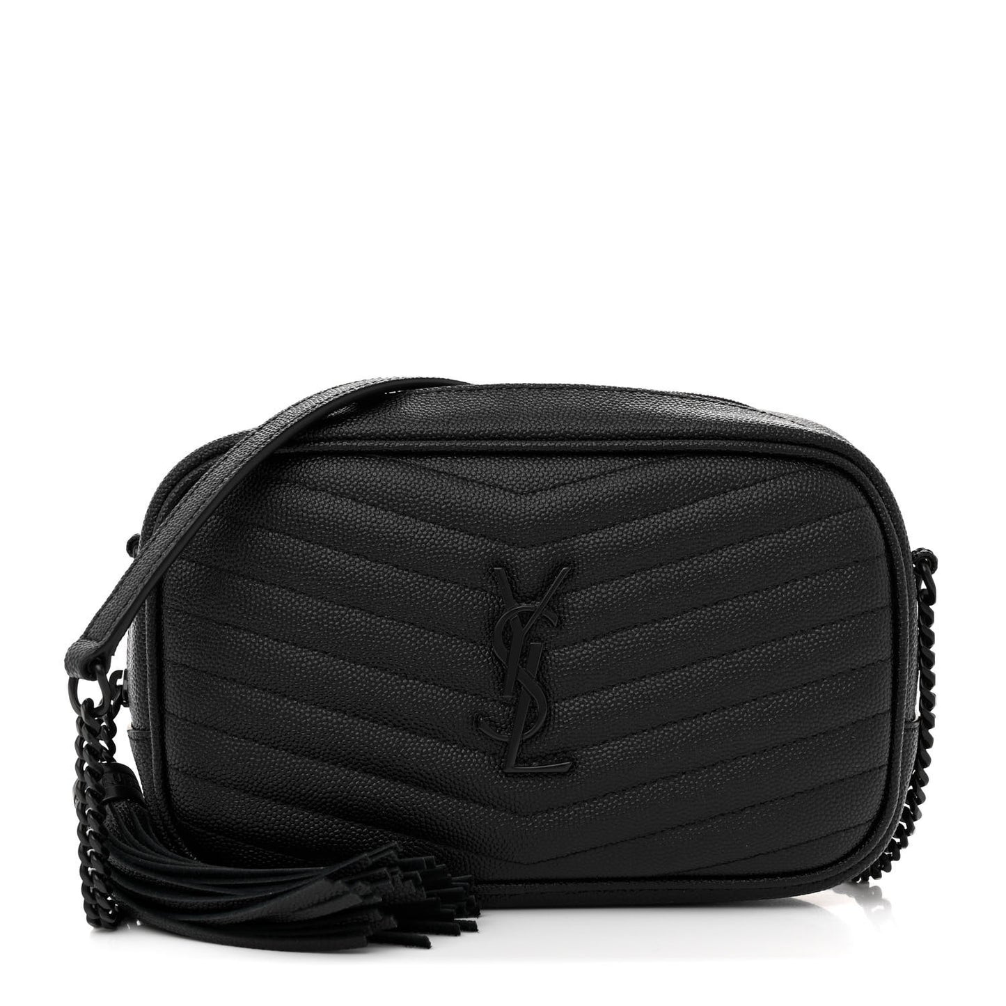 Grain De Poudre Matelasse Monochrome Monogram Mini Lou Camera Bag Black