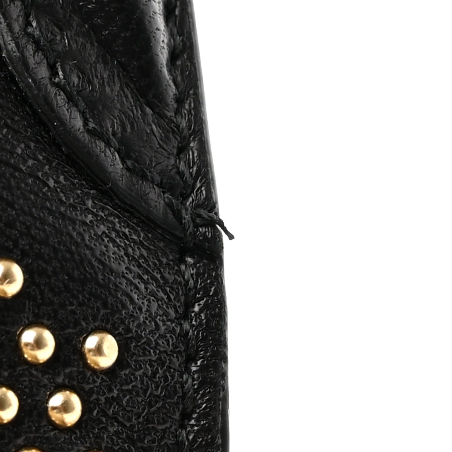 ALEXANDER MCQUEEN Calfskin Studded Wallet on Chain Black