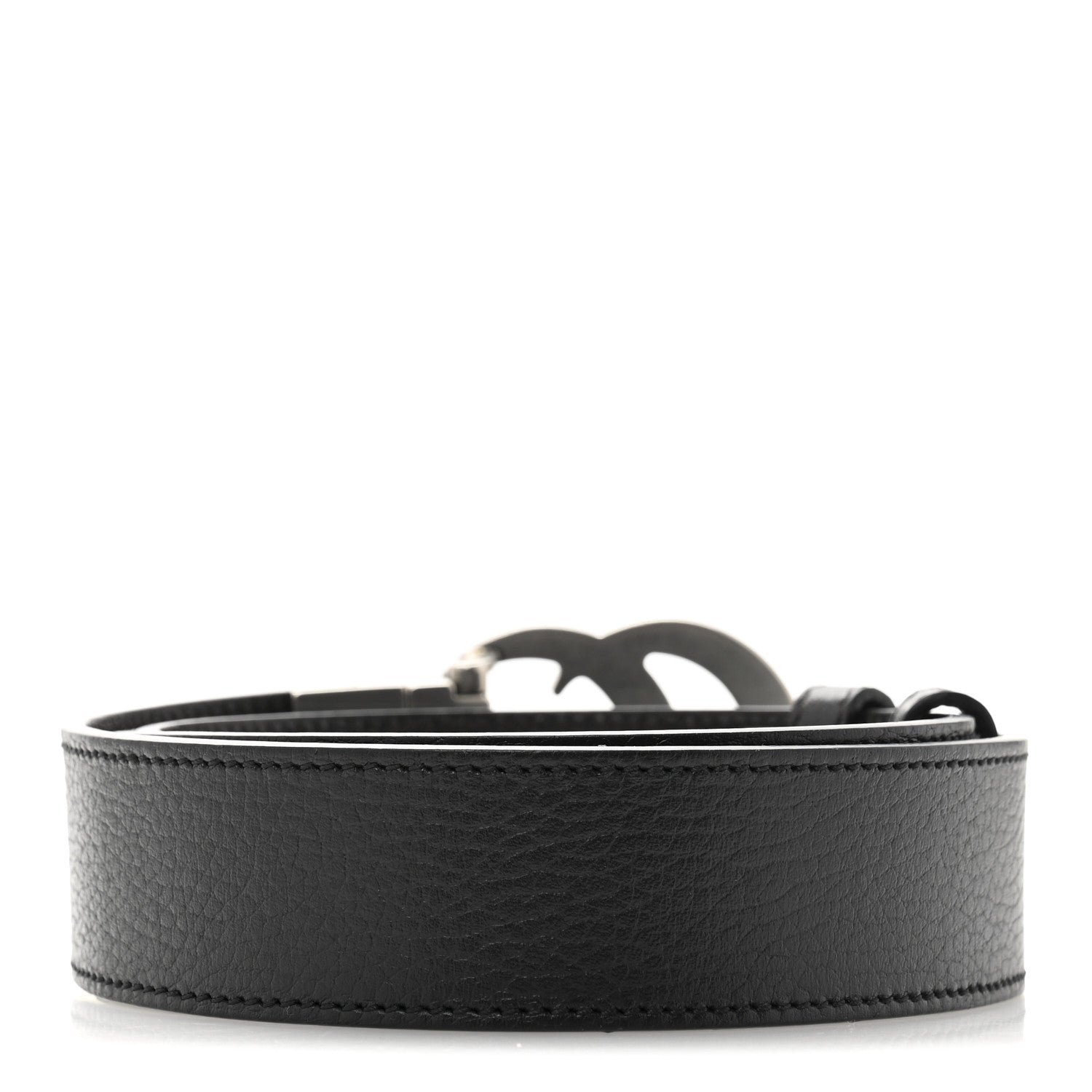 Gucci Selleria Calfskin Mens Interlocking G Belt 100 40 Black 2 of 5