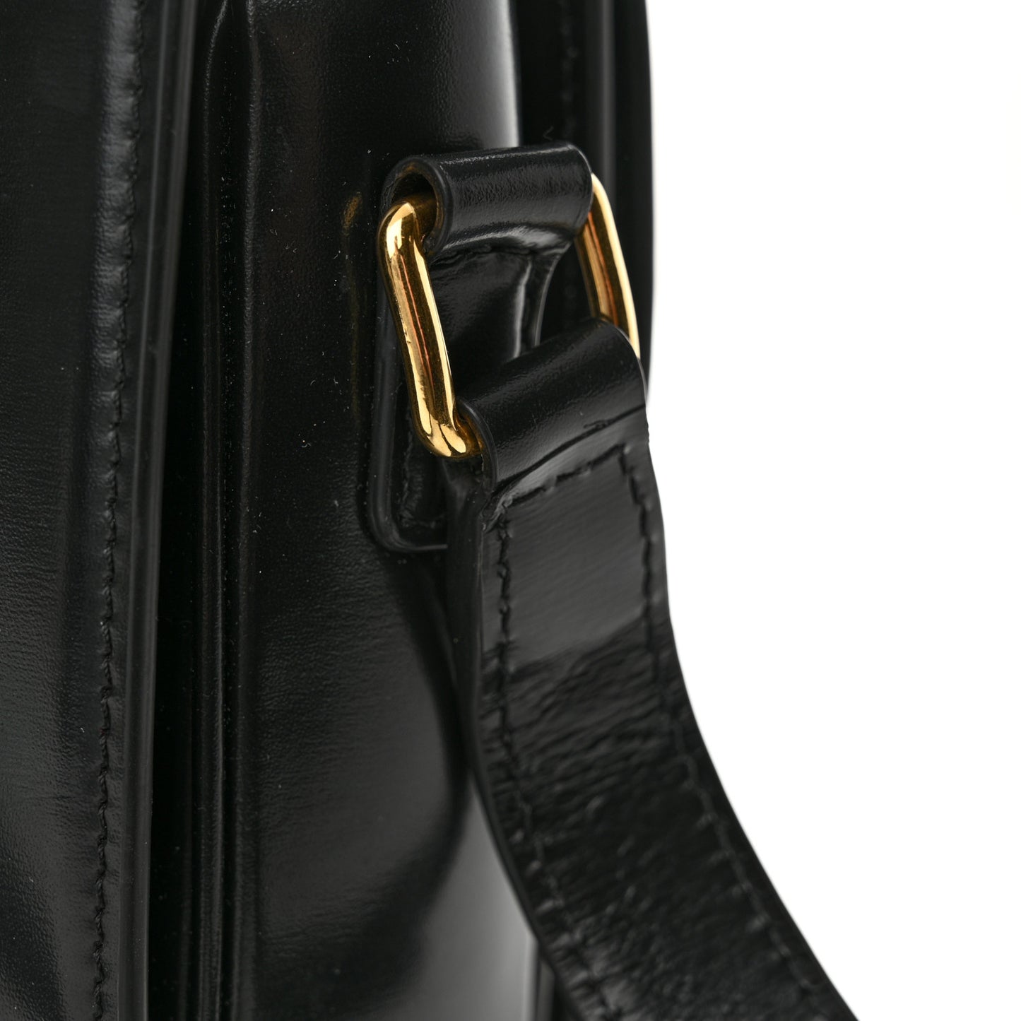 Shiny Calfskin Medium Triomphe Black