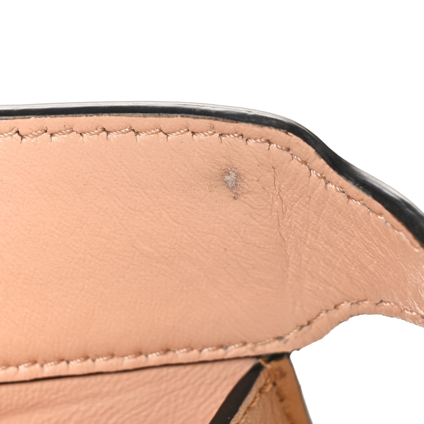 Vitello Seta Shiny Nappa Medium Peekaboo I SEE U Satchel Miele Scuro Light Rose