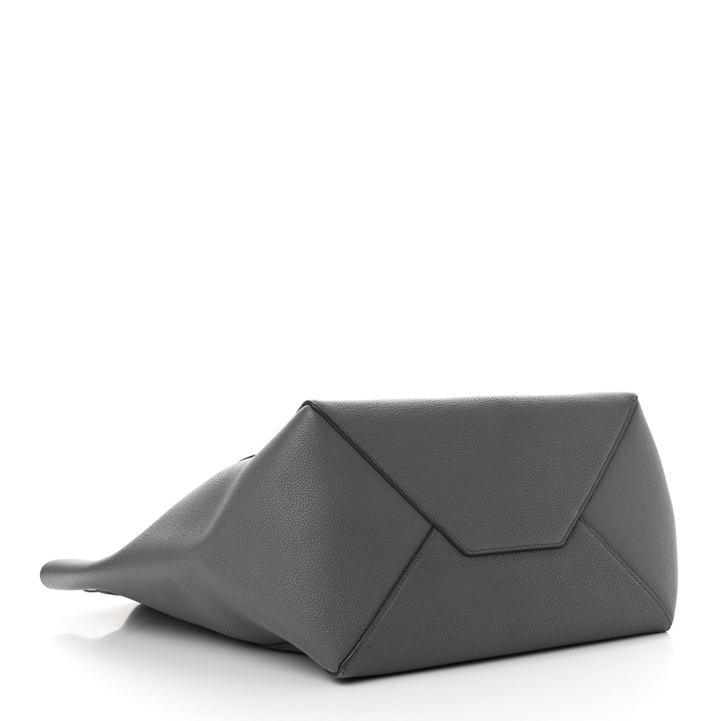 Soft Grained Calfskin Small Belt Cabas Phantom Medium Grey