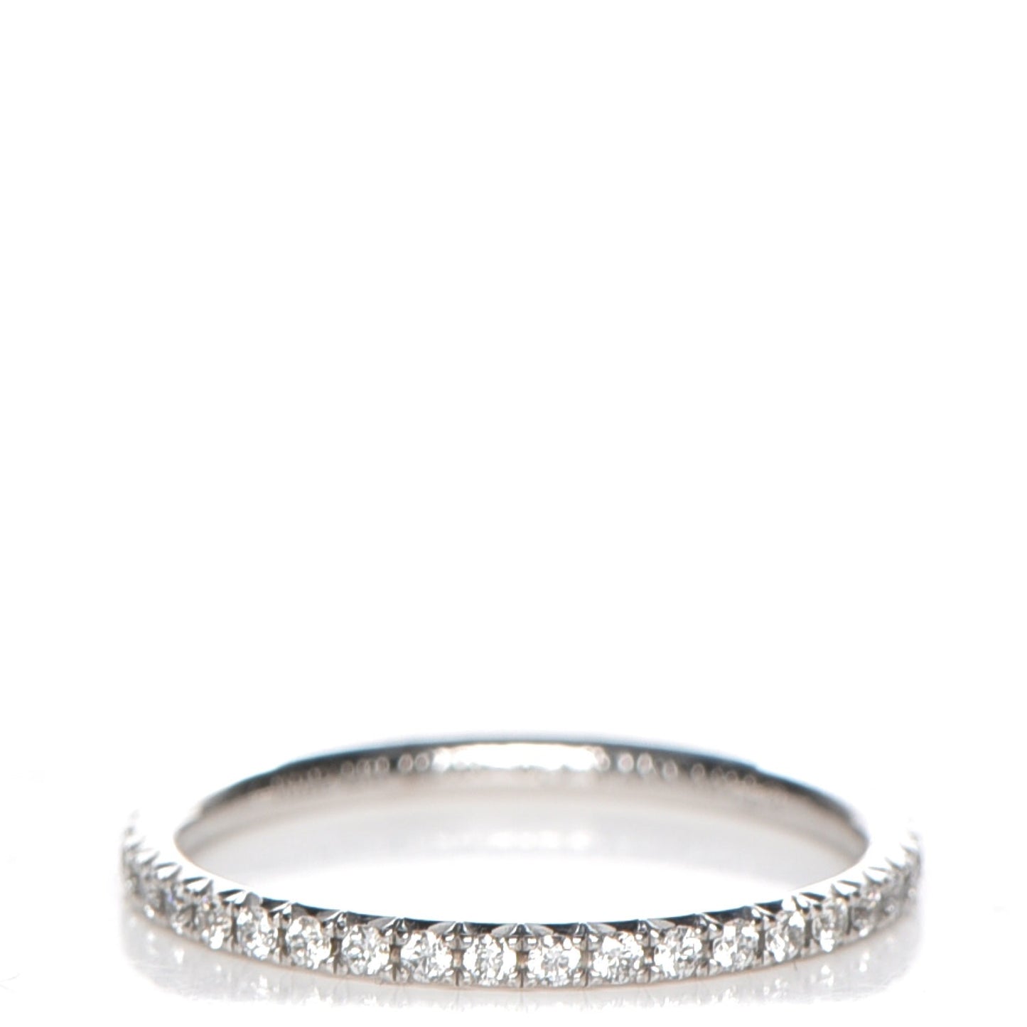 18K White Gold Diamond Metro Ring 48 4.5