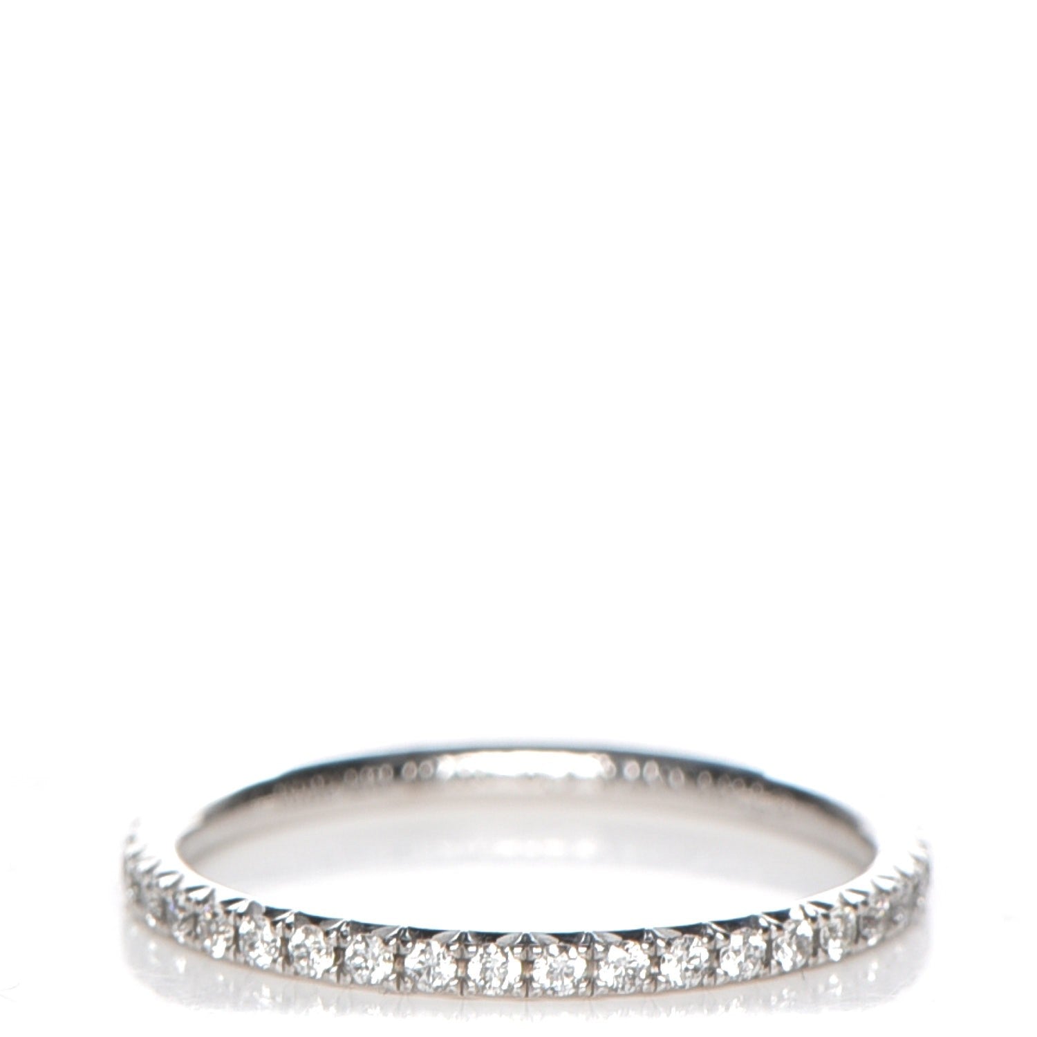 Tiffany 18K White Gold Diamond Metro Ring 48 4.5 1 of 6