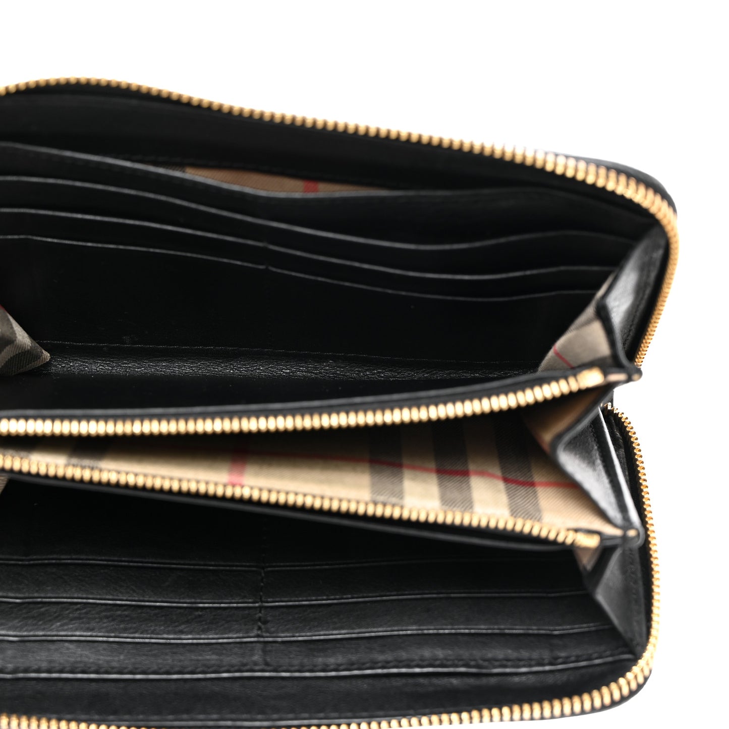 Calfskin Ziggy Zip Around Wallet Black