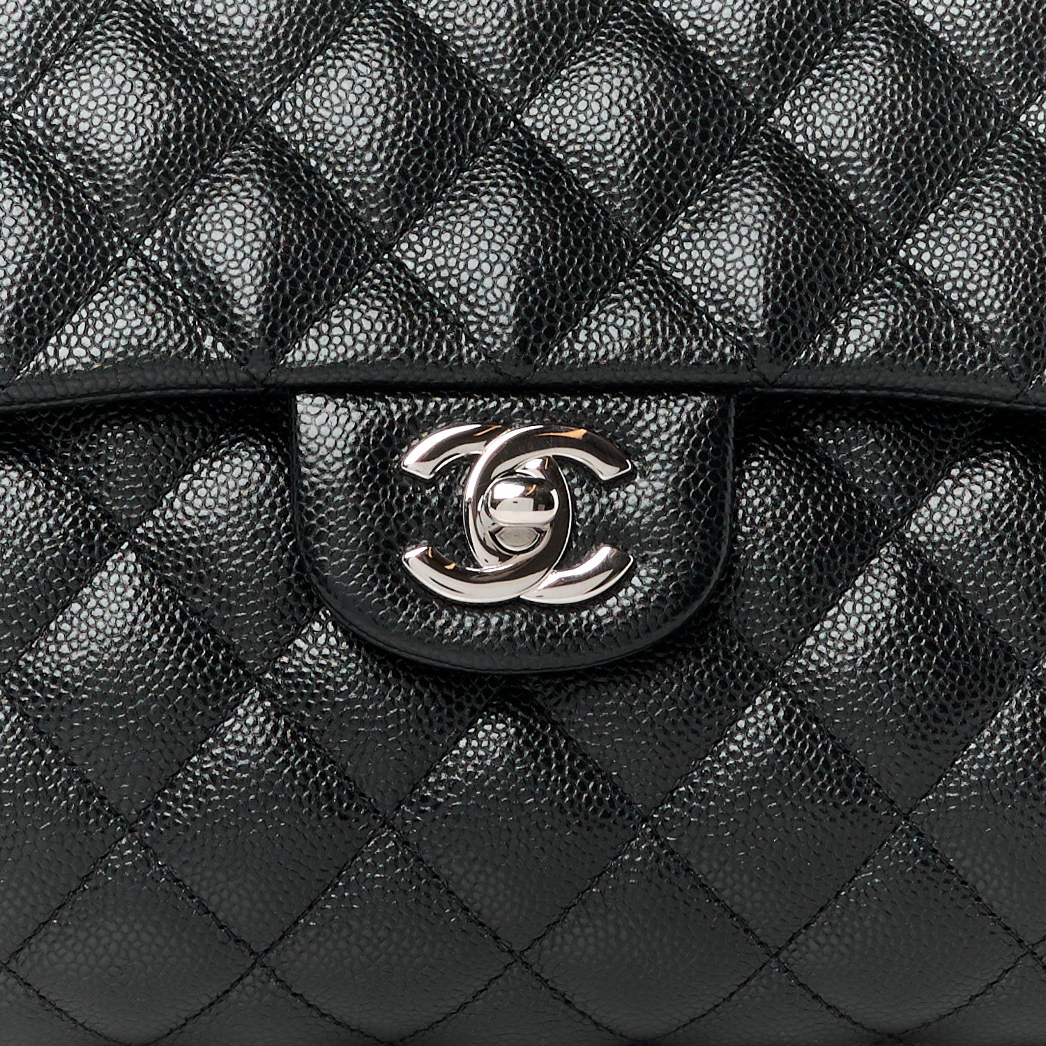 Chanel Caviar Quilted Flap Clutch Black 9 of 12