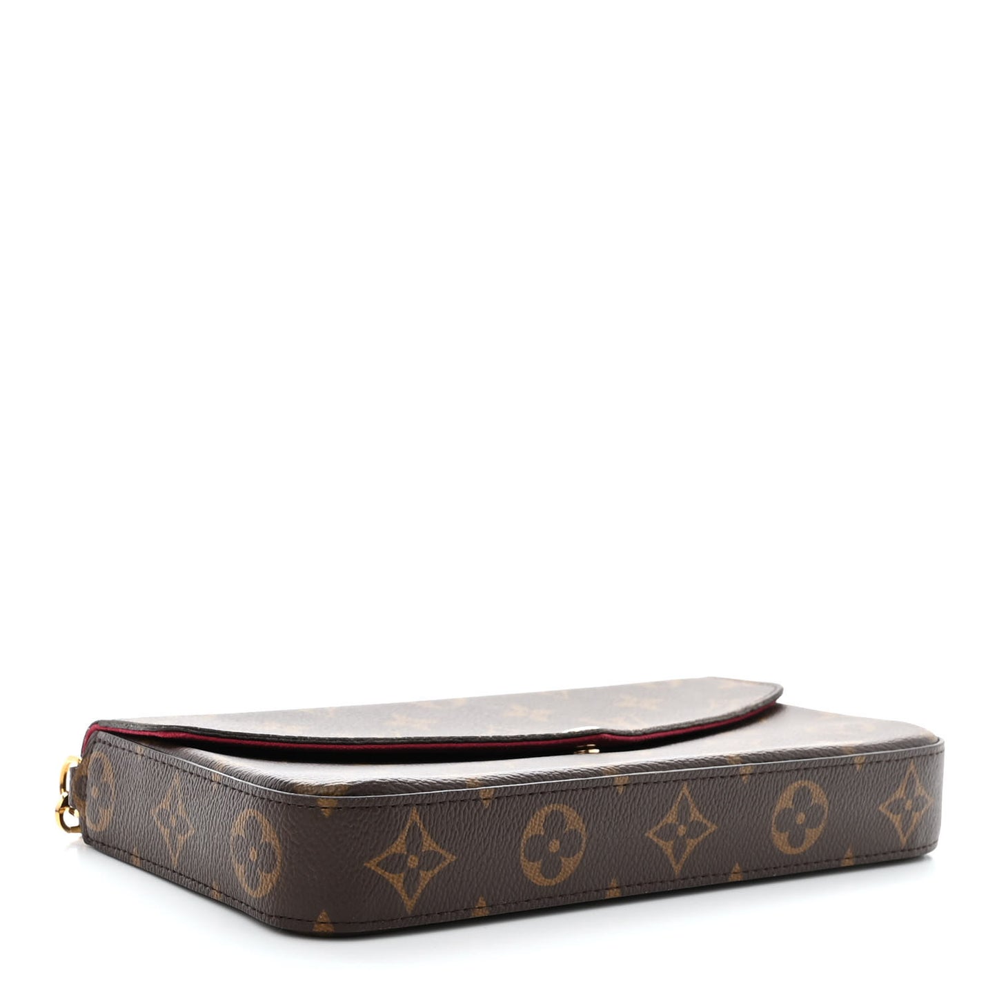 Monogram Pochette Felicie Chain Wallet Fuchsia