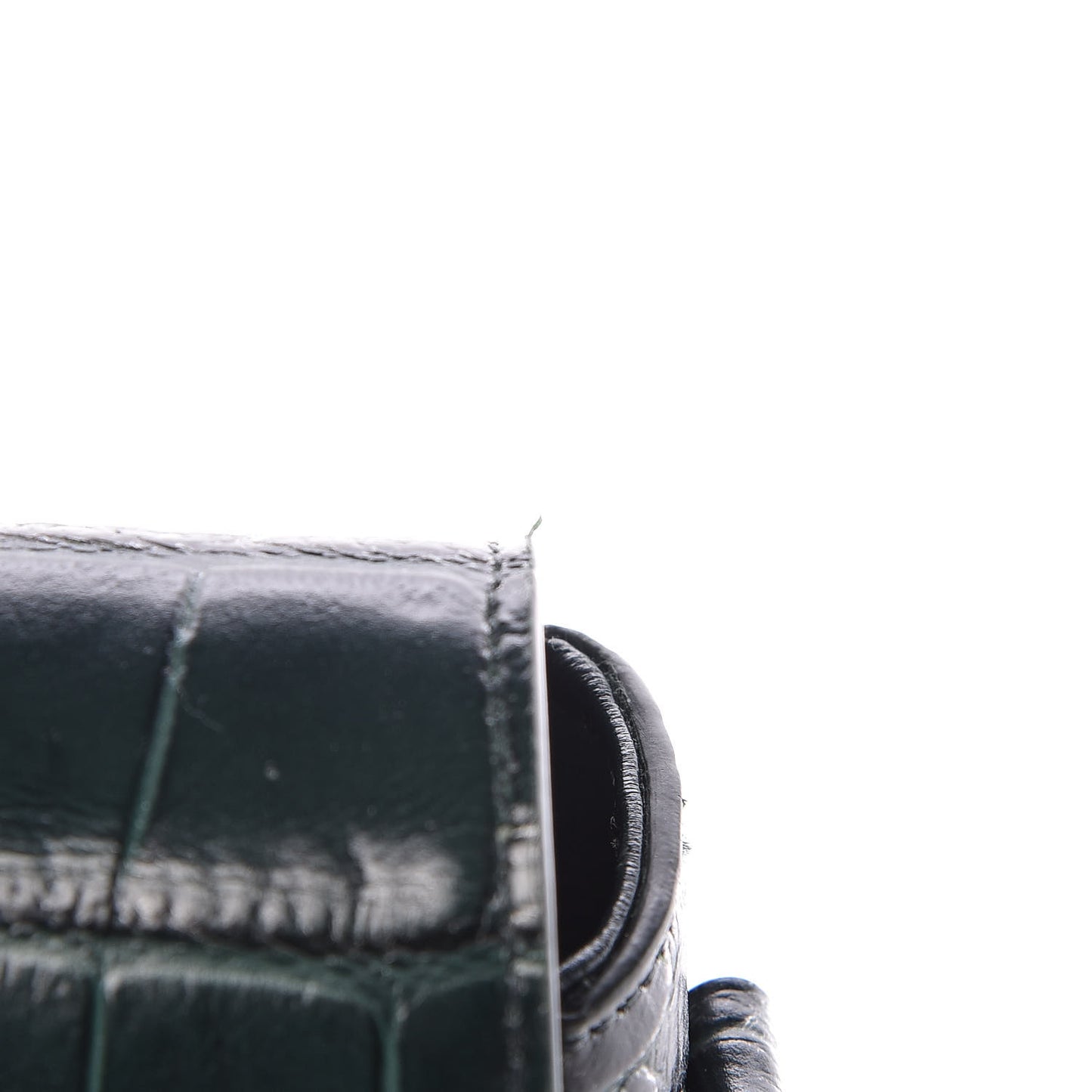 Calfskin Crocodile Embossed Medium Tassel Bag Amazone