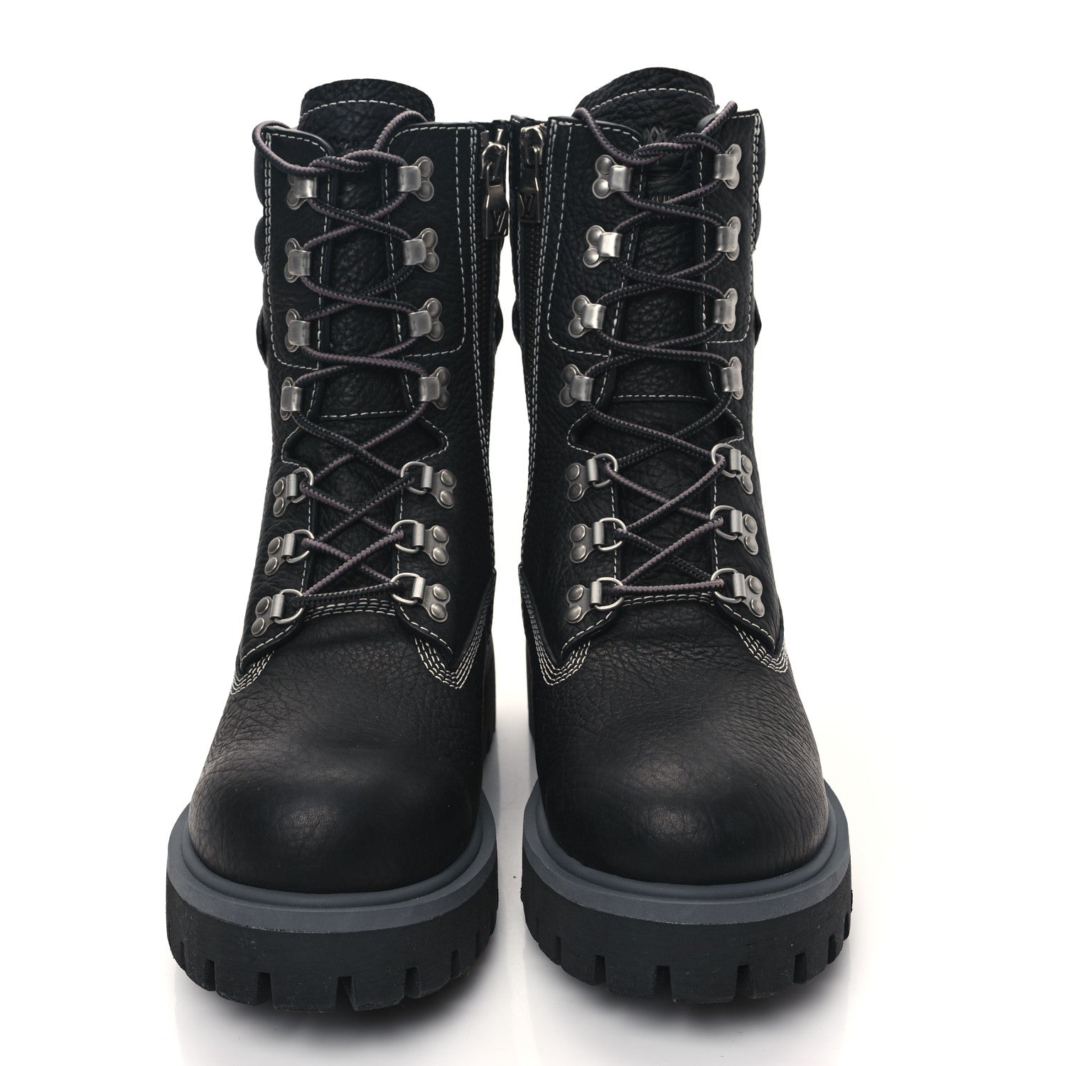 Louis Vuitton X Timberland Grained Calfskin Monogram Mens Ranger Boots 12 2 of 10