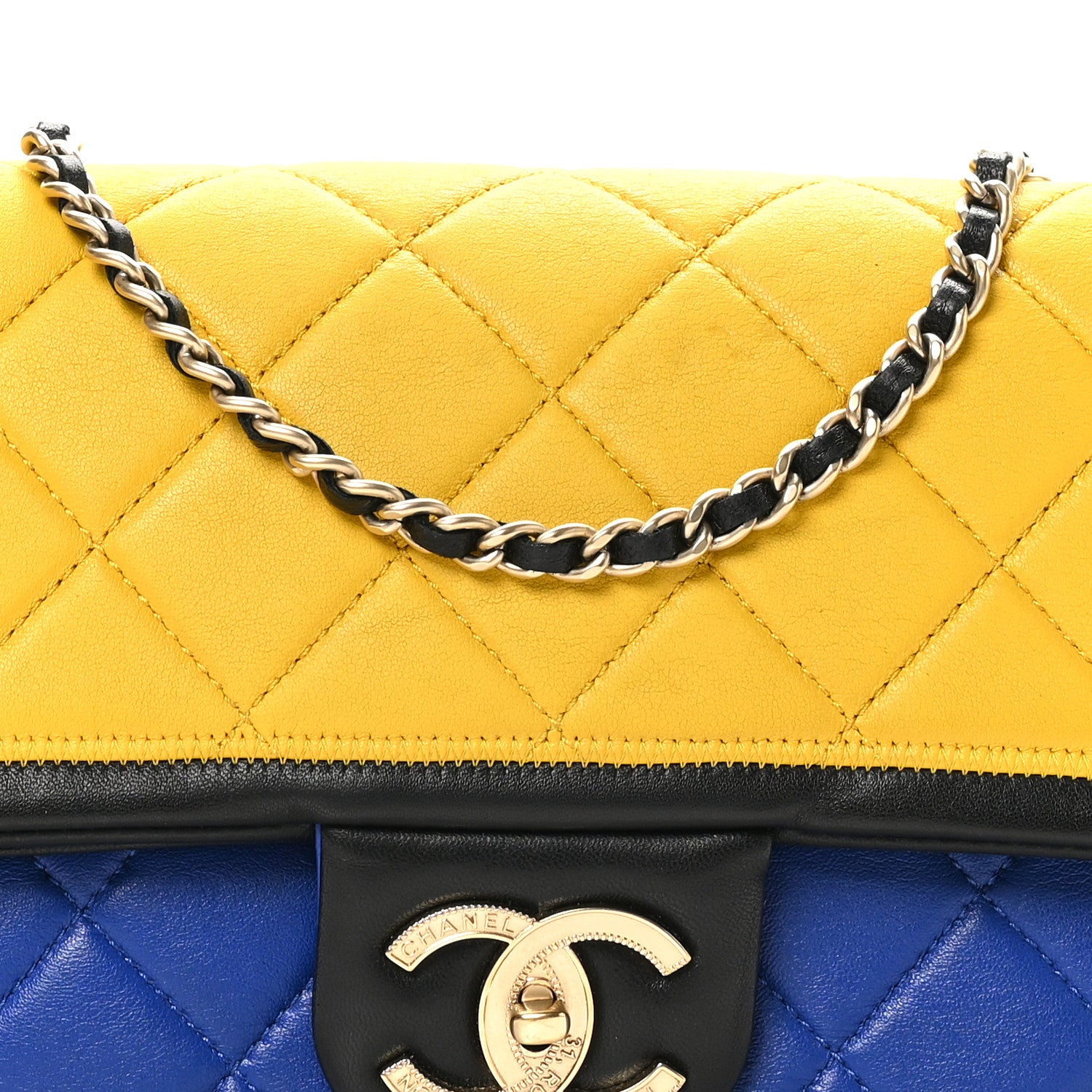Chanel Lambskin Tri-Color Medium Graphic Flap Multicolor 8 of 11