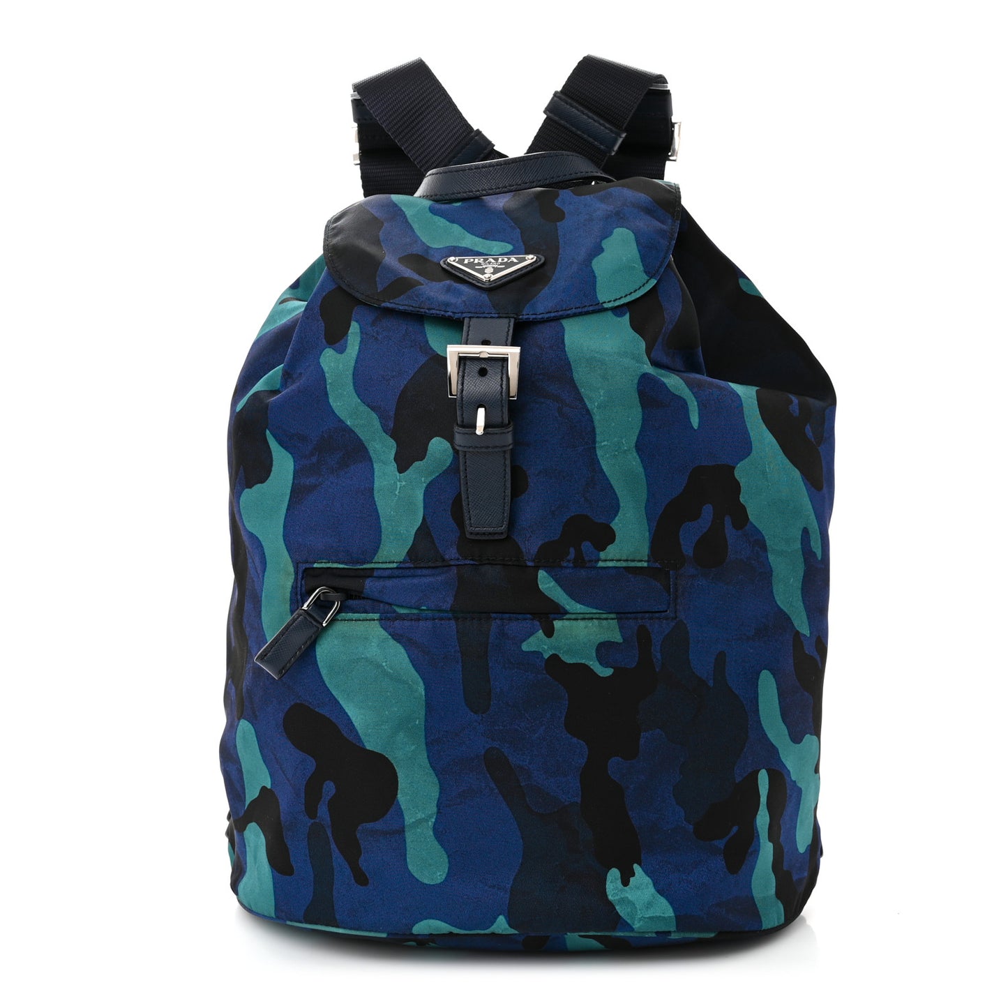 Tessuto Nylon Camouflage Print Backpack Royal