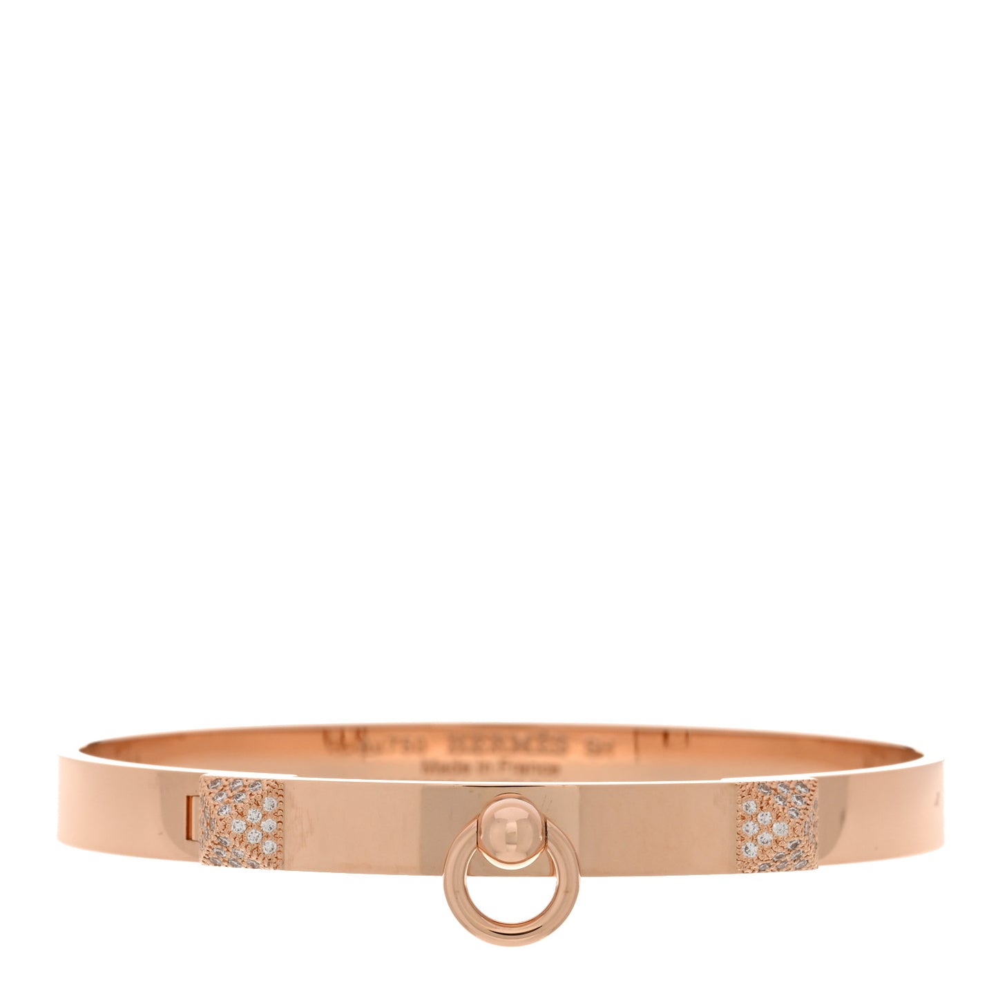 18K Rose Gold Diamond PM Collier De Chien Bracelet SH
