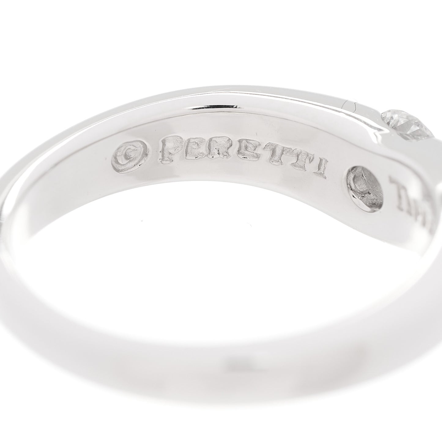 Platinum Diamond Elsa Peretti Curved Band Ring 47 4.25