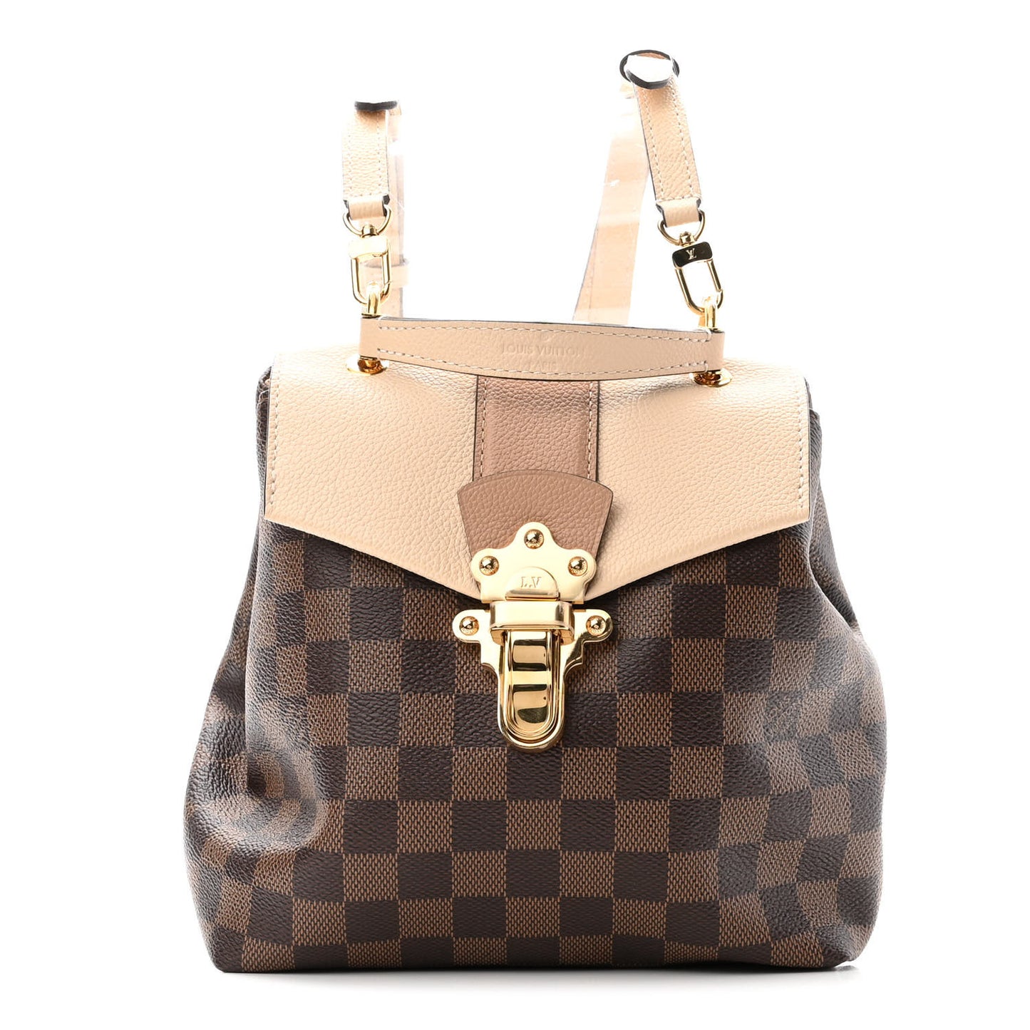 Damier Ebene Clapton Backpack Creme