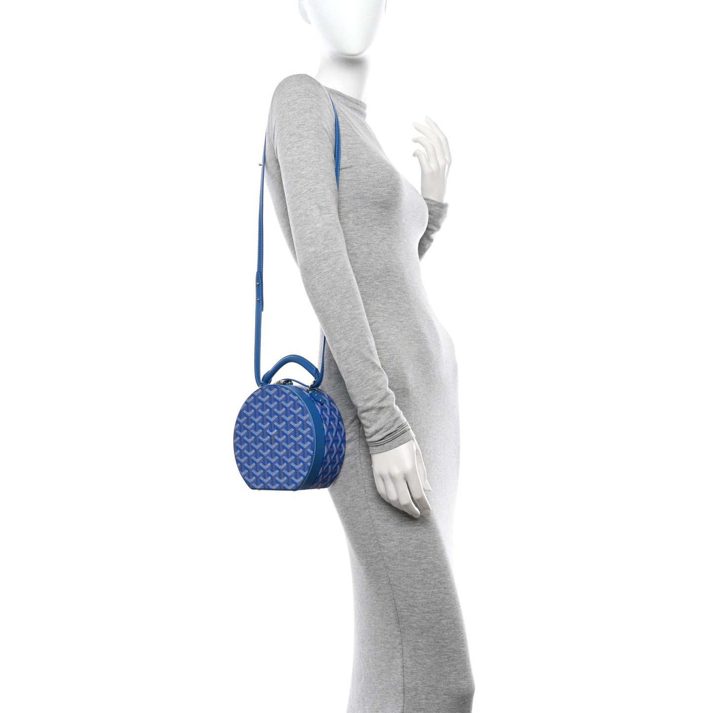 Goyardine Alto Hatbox Sky Blue