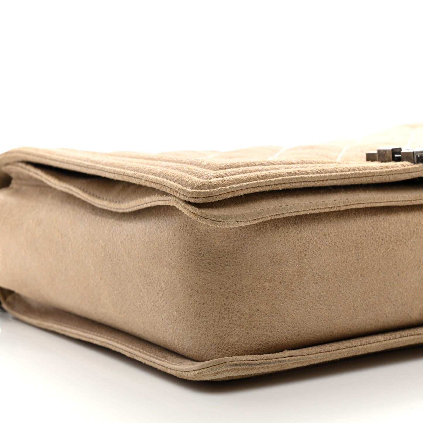 Nubuck Quilted New Medium Gentle Boy Flap Beige