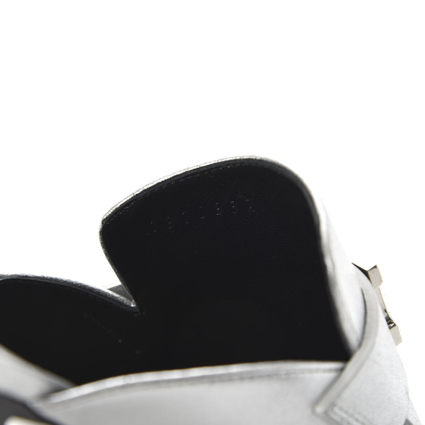 Metallic Nappa Trocadero Mule 37.5 Gris Argento