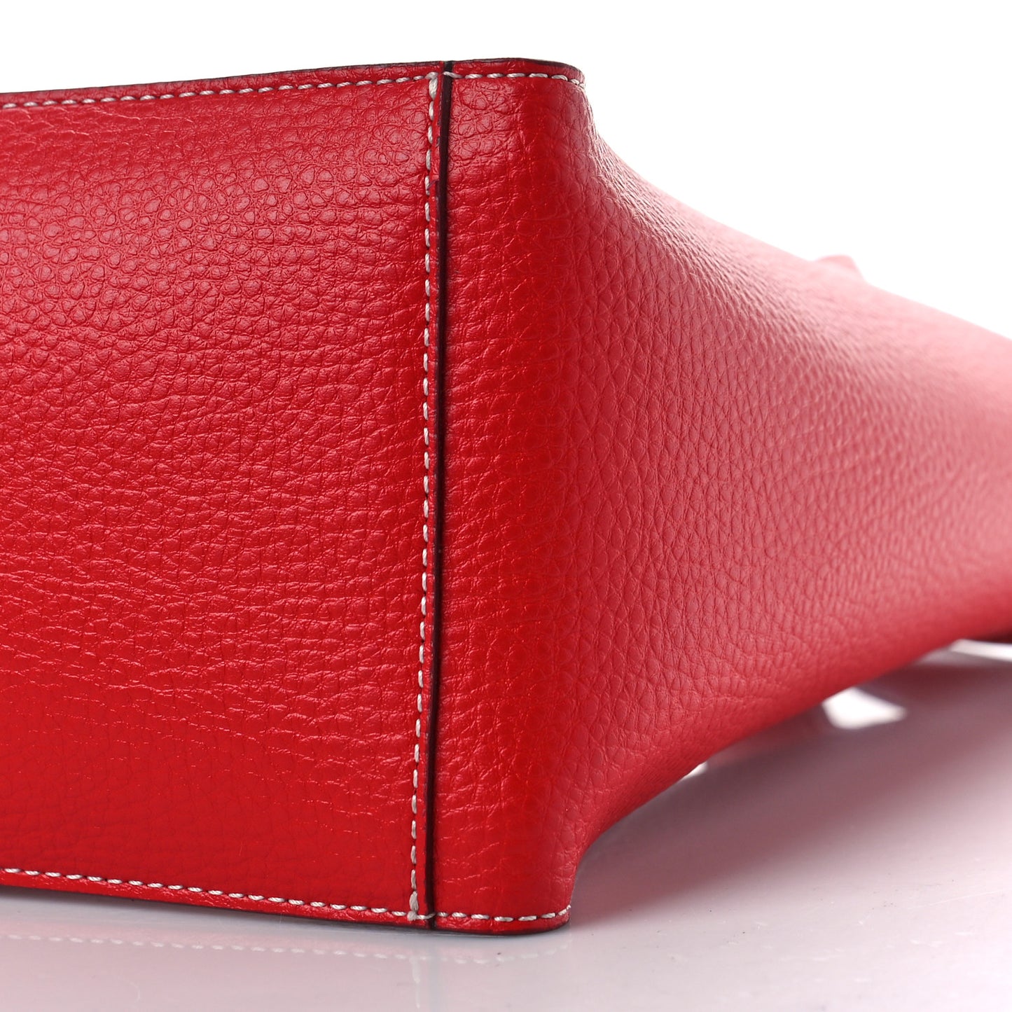 Eco Alter Nappa East West Perforated Tote Bright Red