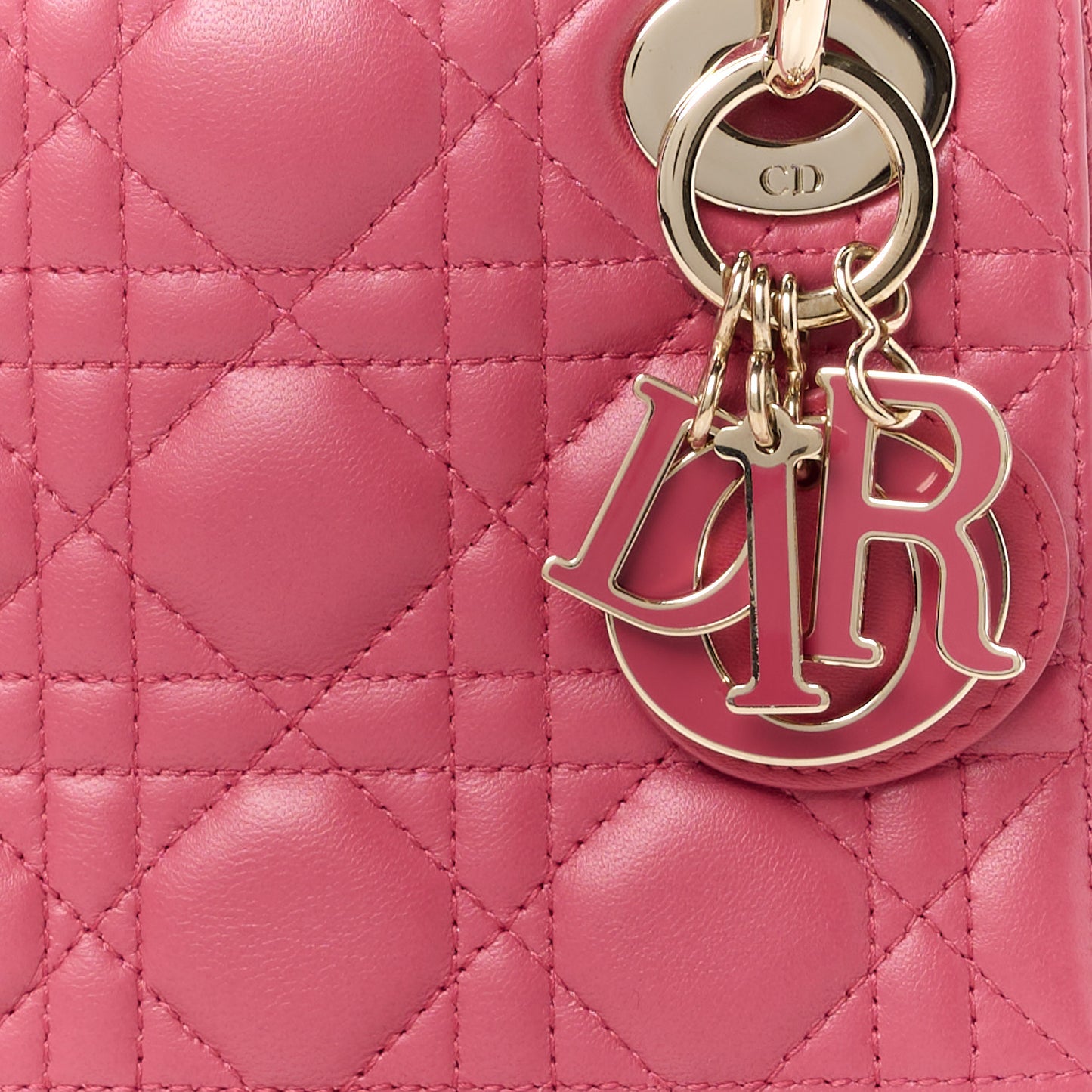 Lambskin Cannage Mini Lady Dior Pink