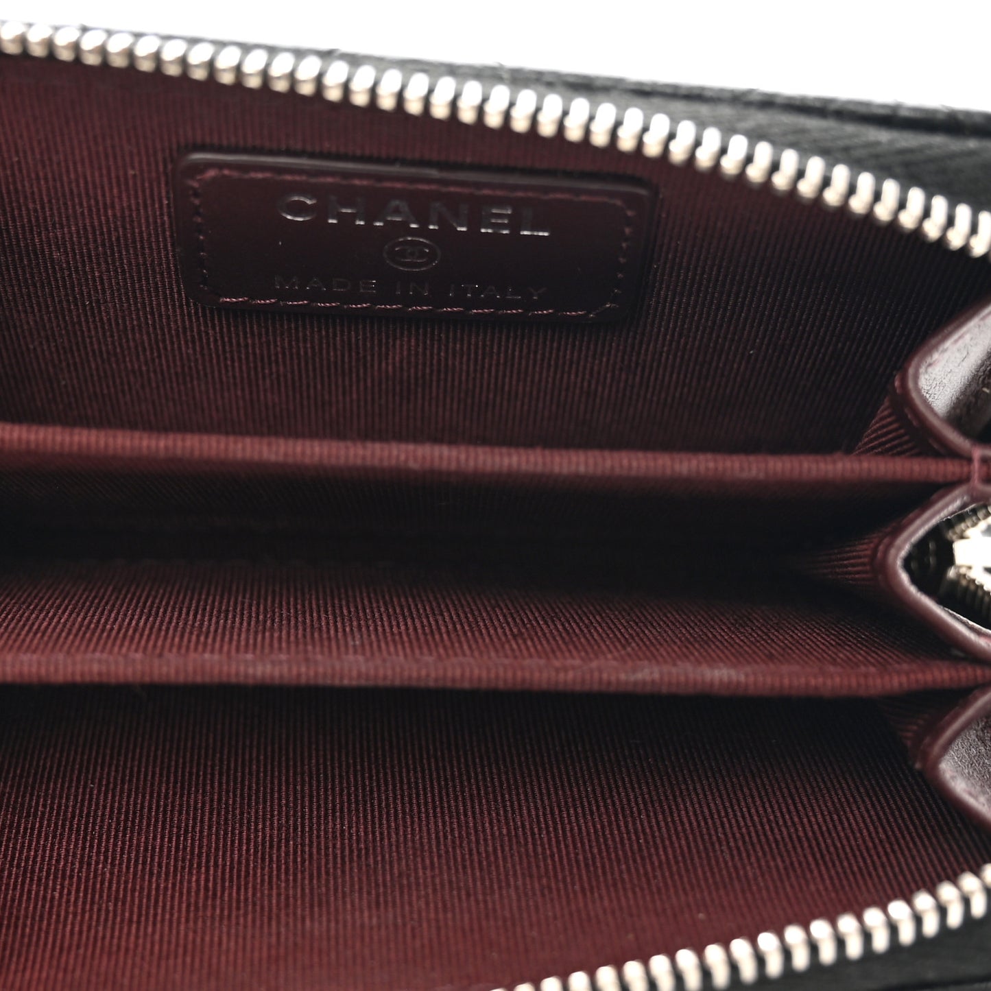 Caviar Quilted Zip Coin Purse Black