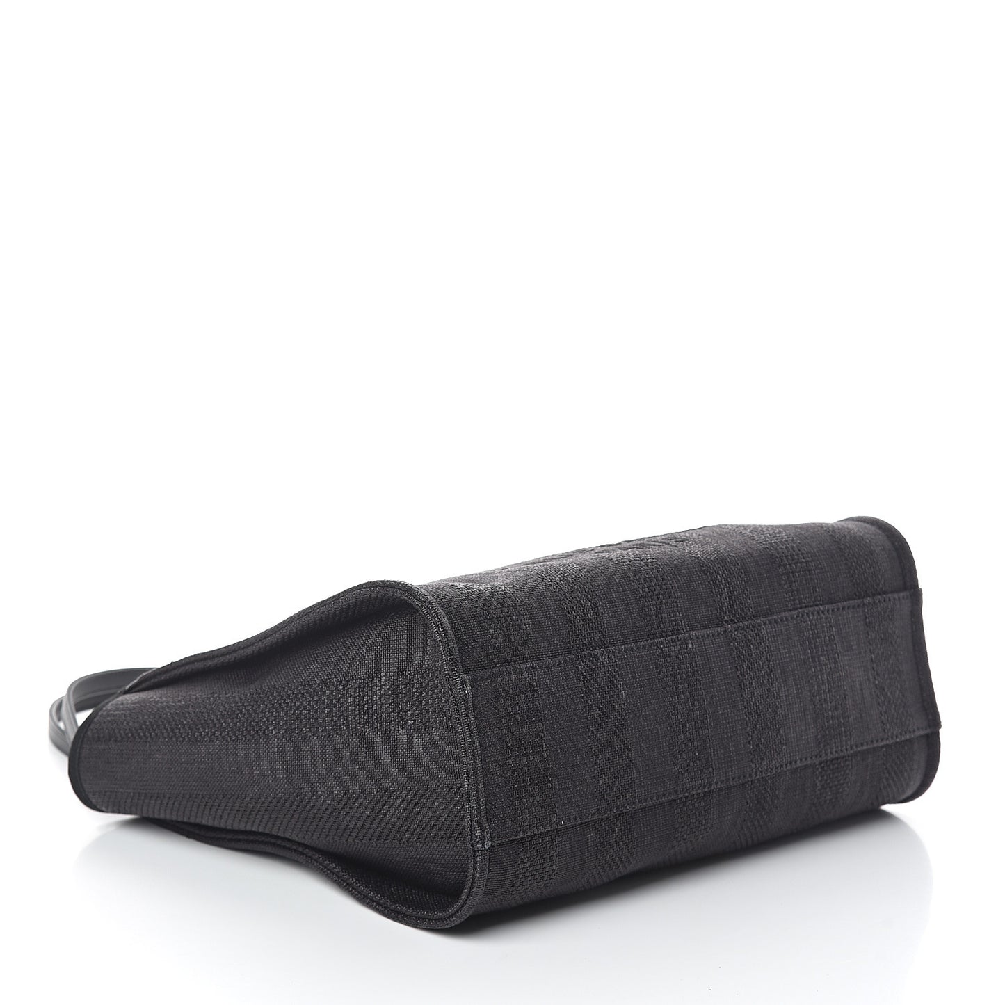 Mixed Fibers Striped Small Deauville Tote Black