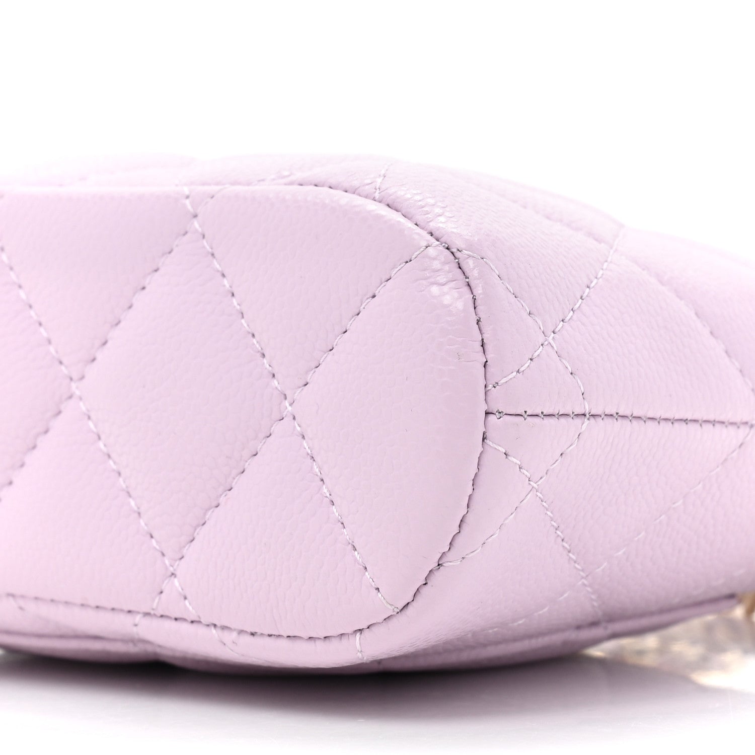 Chanel Caviar Quilted Clutch with Chain Light Purple 8 of 9
