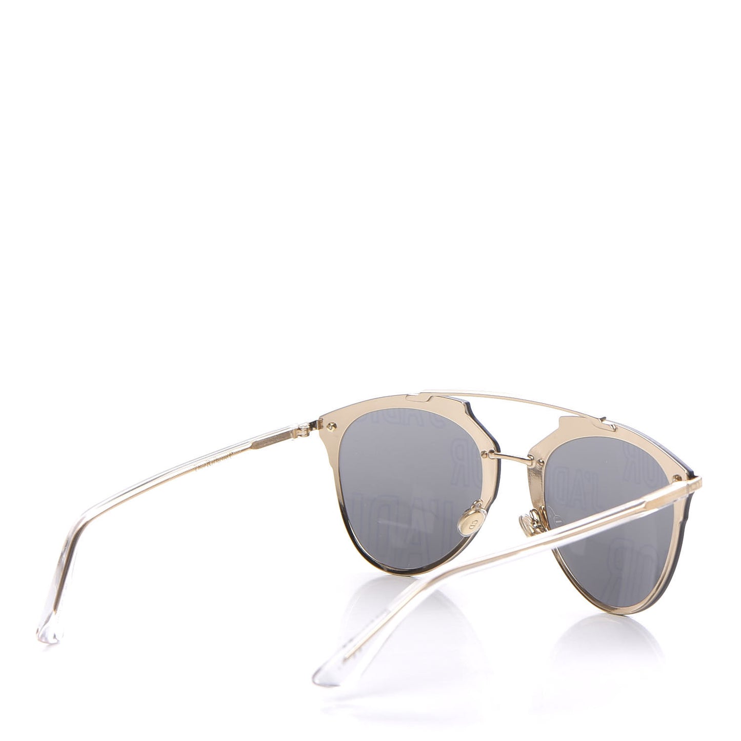 Reflected Prism Mirrored Sunglasses Black Gold