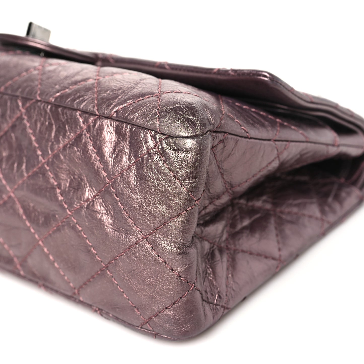 Metallic Aged Calfskin Quilted 2.55 Reissue 226 Flap Rose Fonce