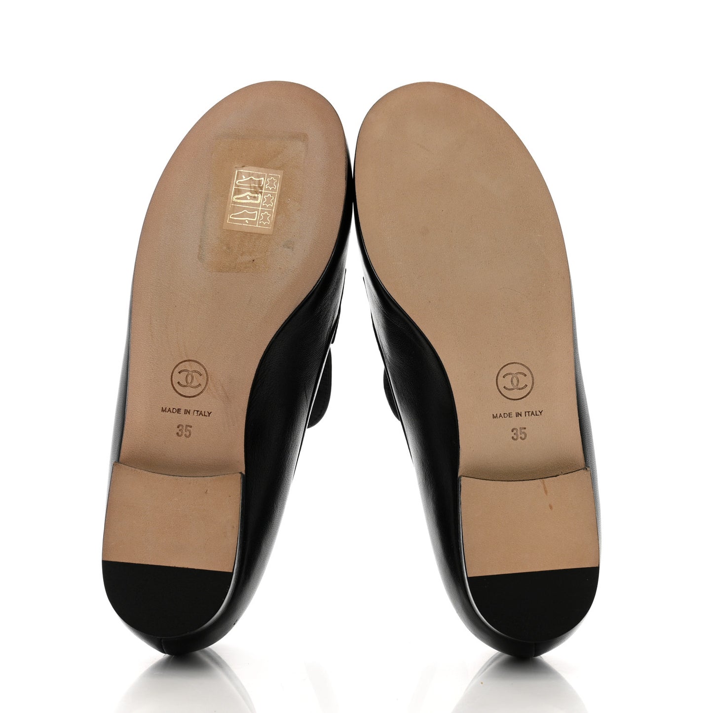 Lambskin Quilted Pearl Embellished Mocassin Loafers 35 Black